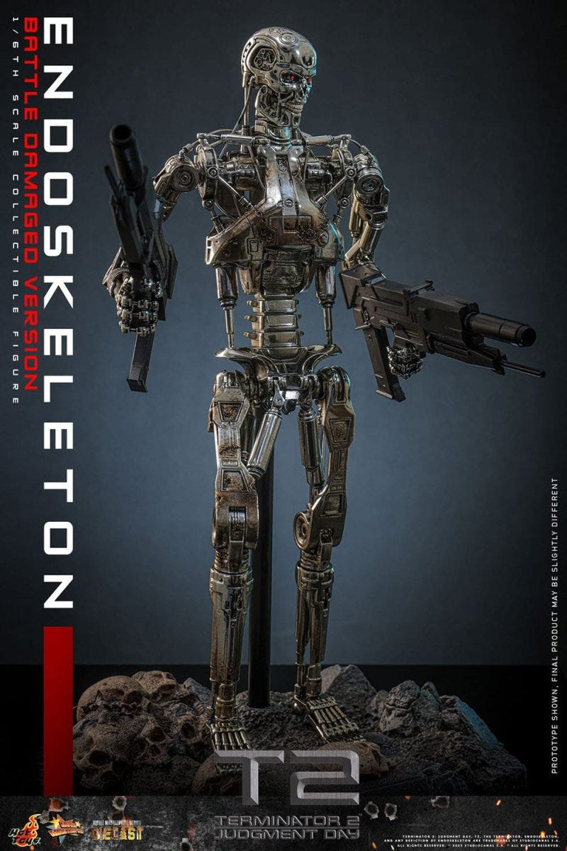 Hot Toys Terminator 2: Judgment Day Endoskeleton (Battle Damaged Version) 31cm - Loaded Dice