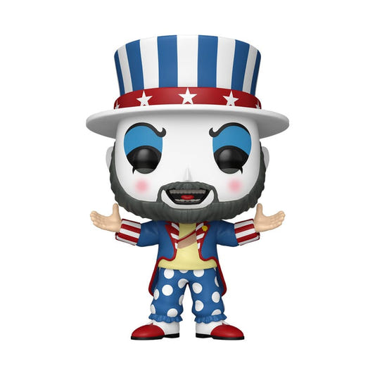 House of 1000 Corpses Captain Spaulding Funko Pop! Plus vinyl figure in a stars and stripes top hat