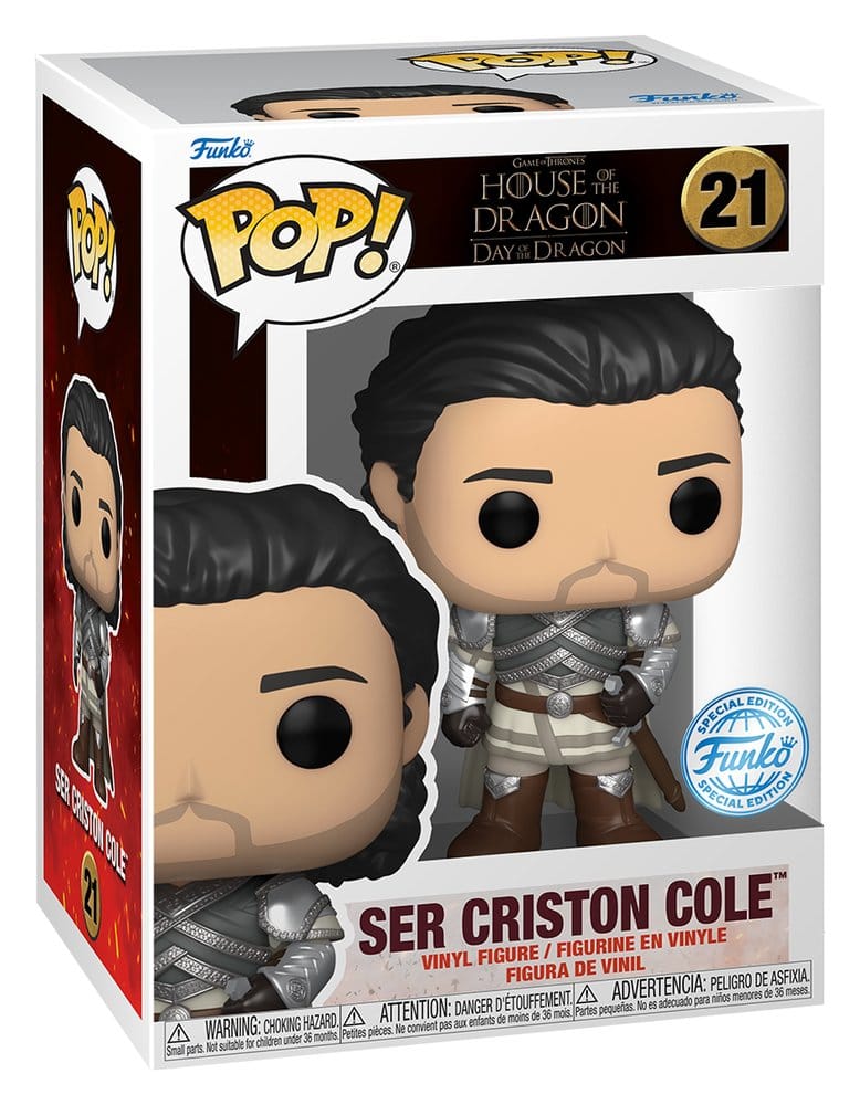 Funko Pop! House of the Dragon Ser Criston Cole figure 21 in box with exclusive sticker