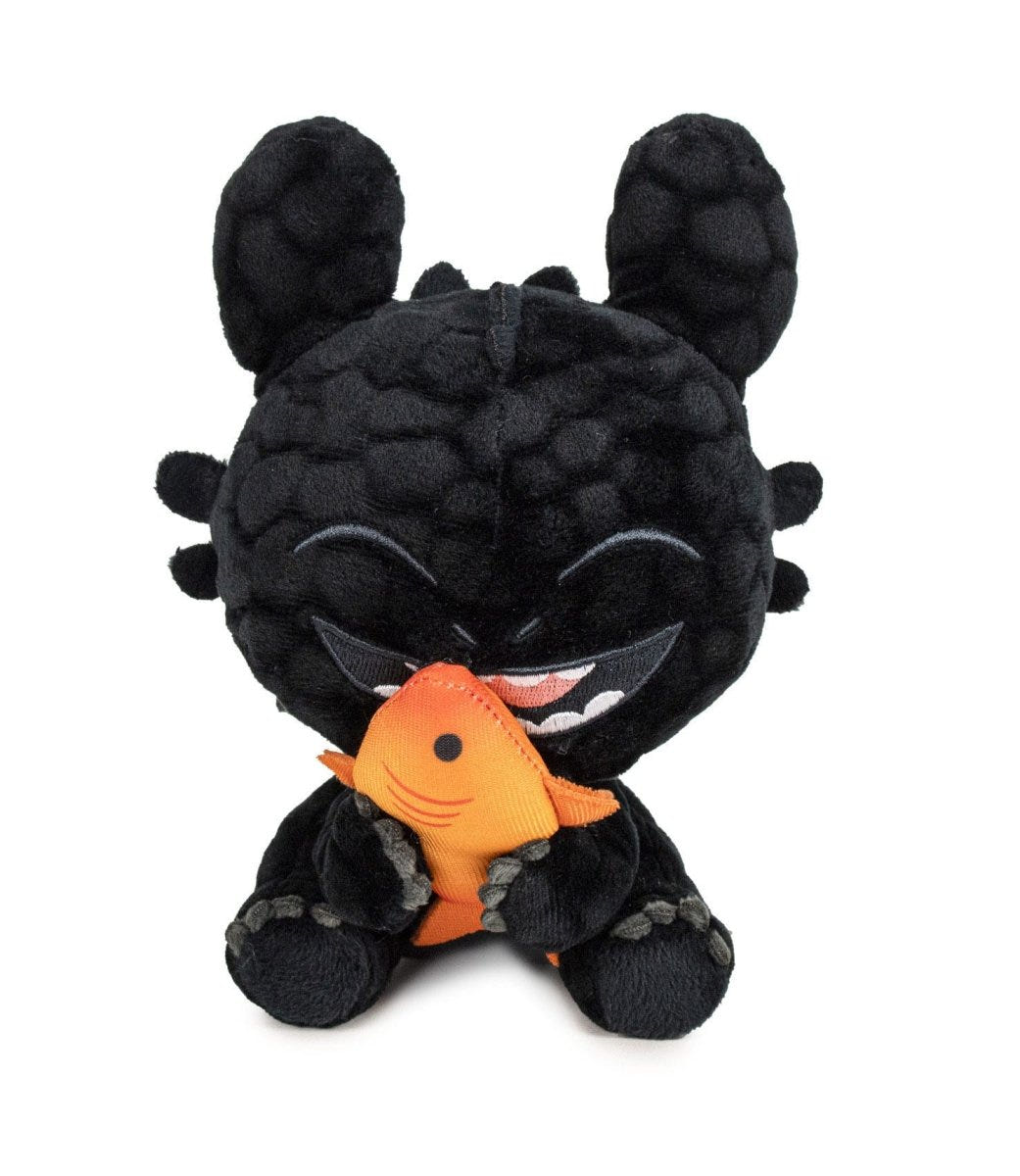 How to Train Your Dragon Toothless plush holding an orange fish, 18cm
