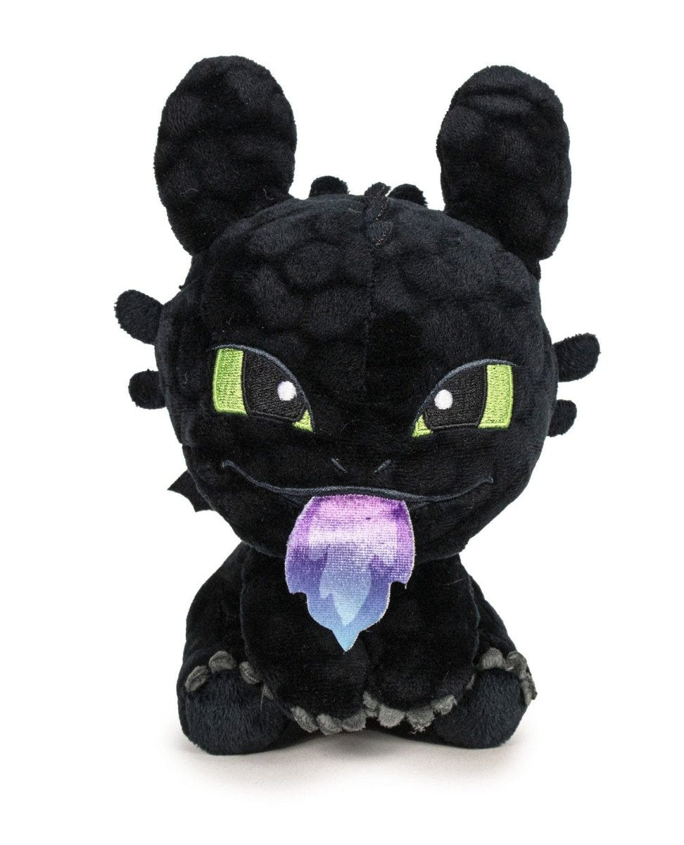 How to Train Your Dragon Toothless plush with a glowing purple flame, 18cm