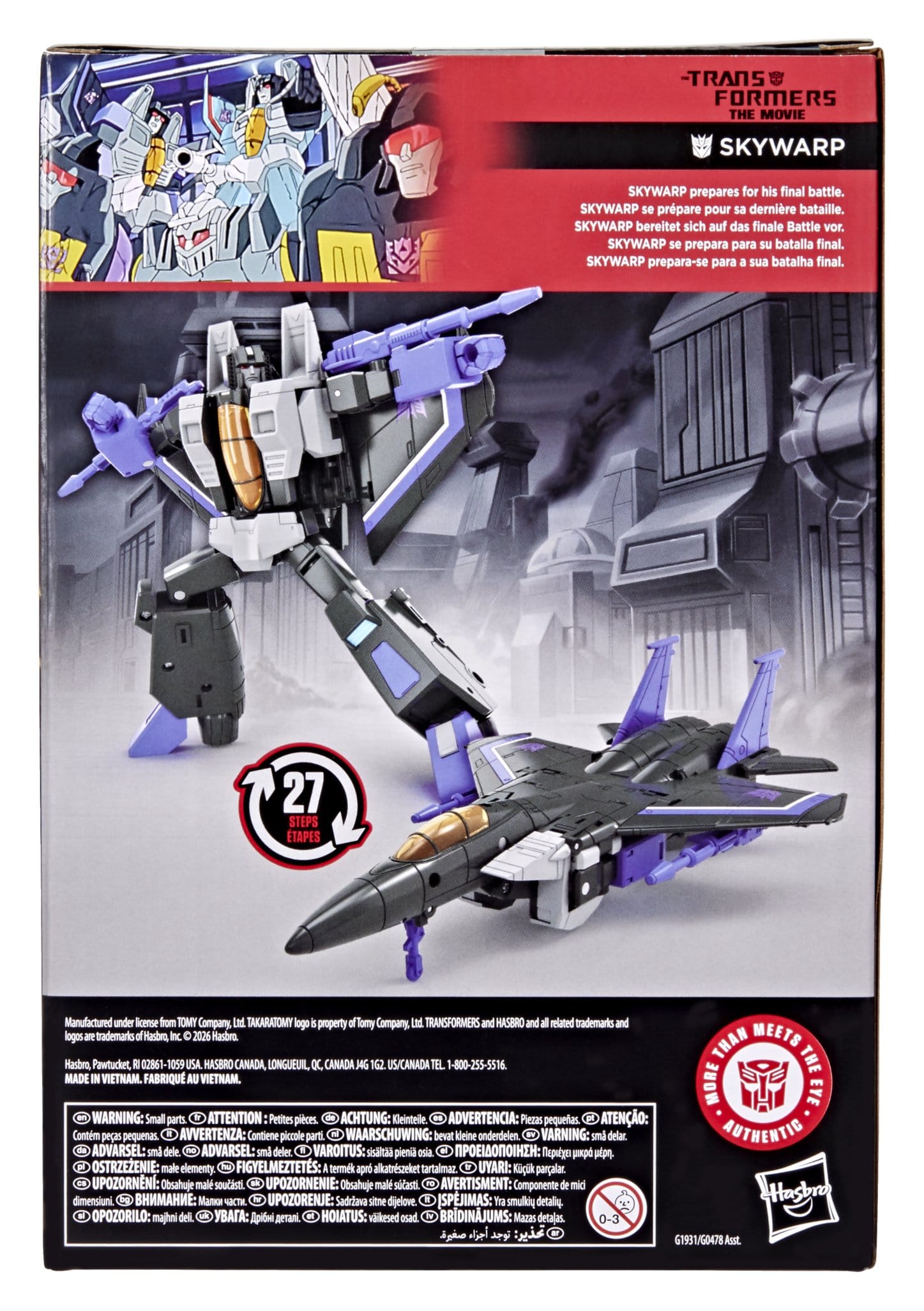 Transformers: The Movie Studio Series Voyager Class Action Figure Skywarp 17cm - Loaded Dice