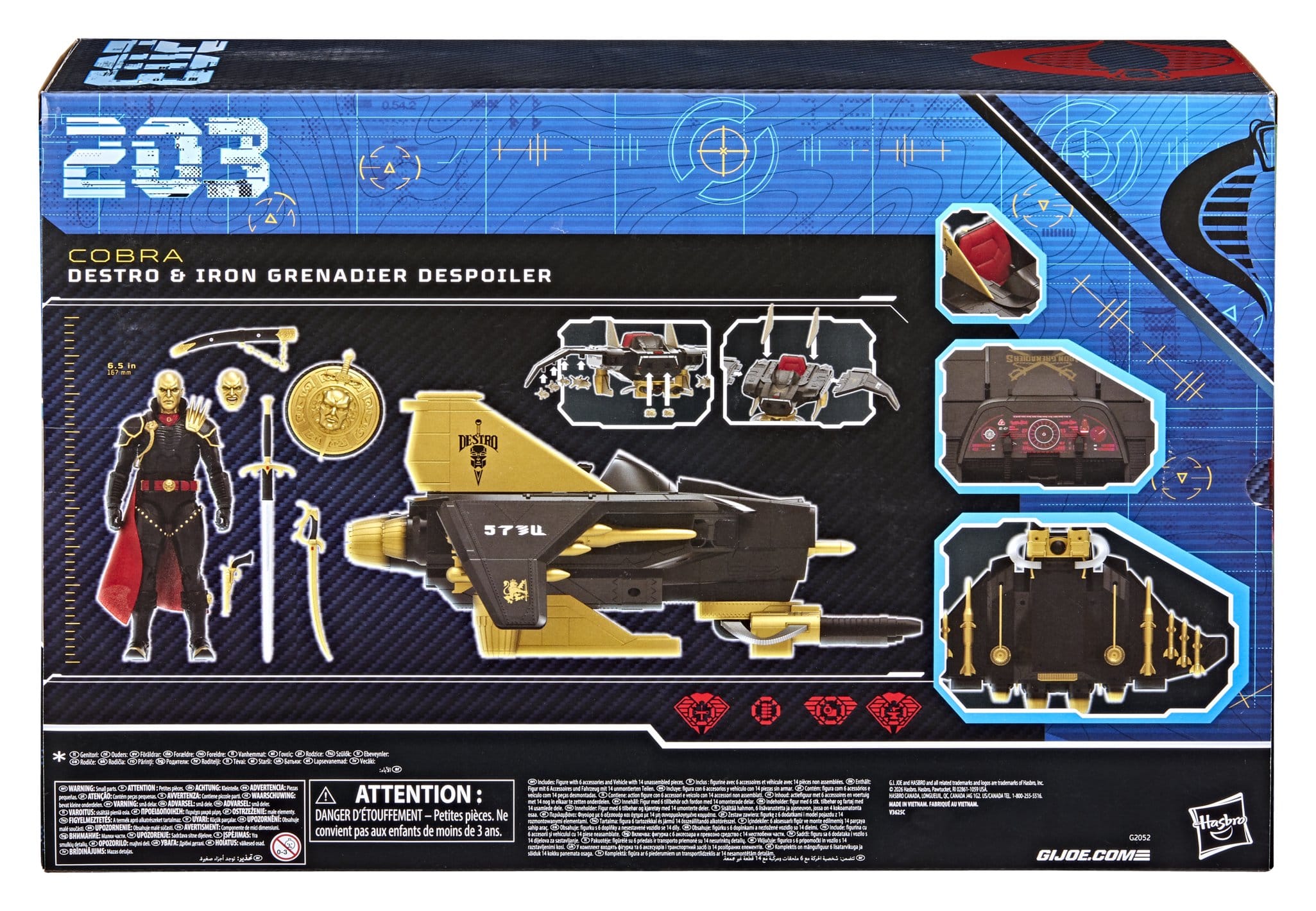 G.I. Joe Classified Series Action Figure and Vehicle Set #203 Destro & Iron Grenadier Despoiler 15cm - Loaded Dice