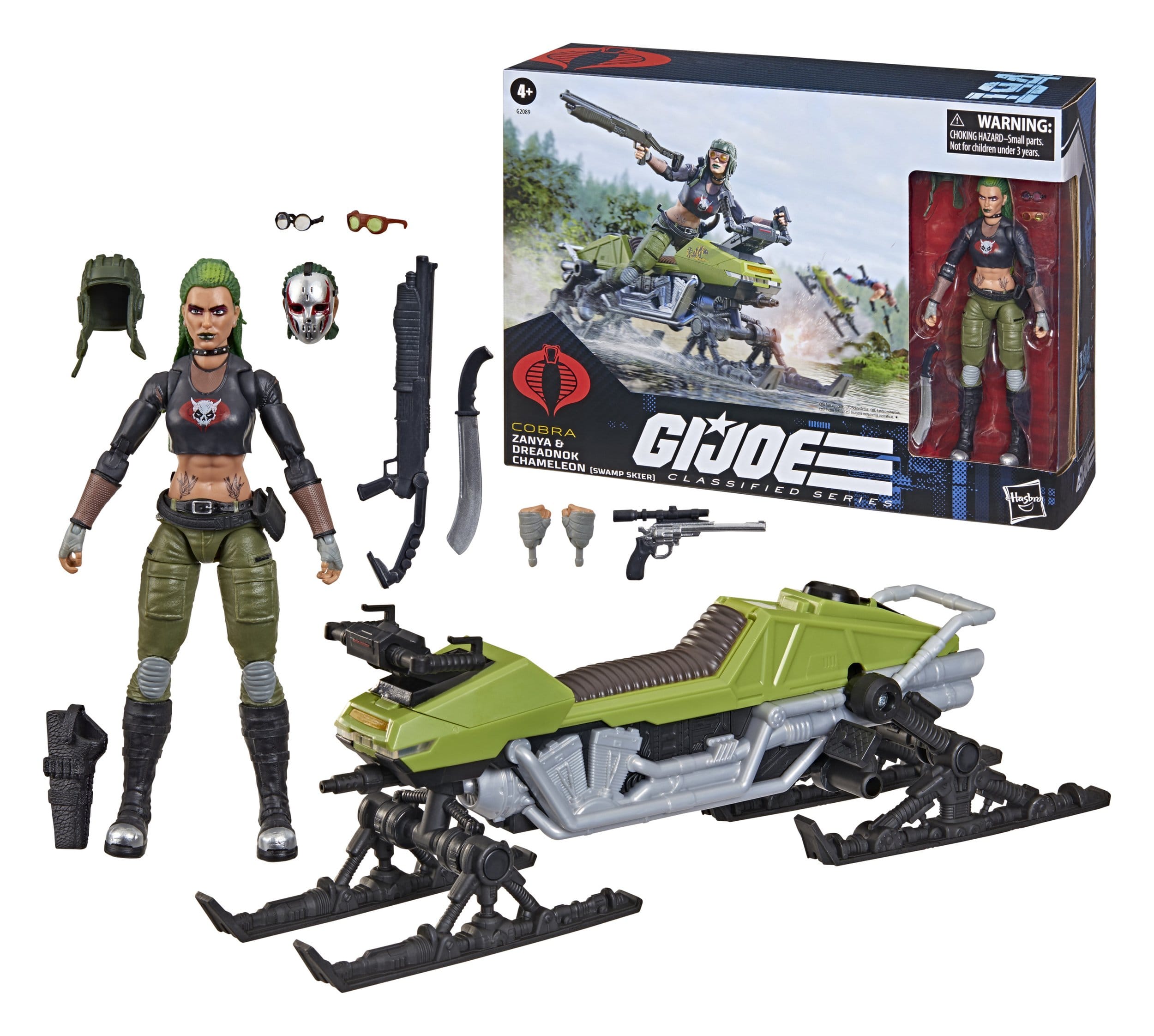 G.I. Joe Classified Series Action Figure and Vehicle Set #194 Zanya and Dreadnok Chameleon (Swamp Skier) 15cm - Loaded Dice
