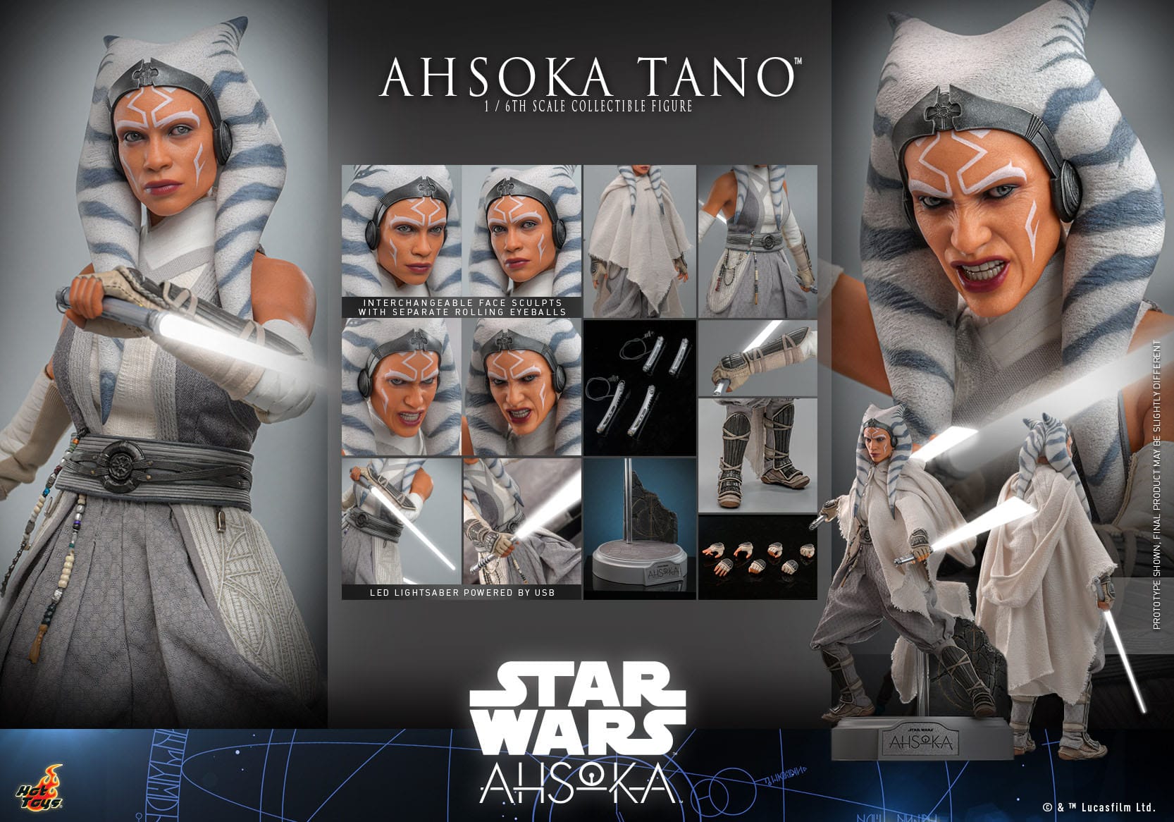 Hot Toys Star Wars: Ahsoka Ahsoka Tano 28cm - Loaded Dice
