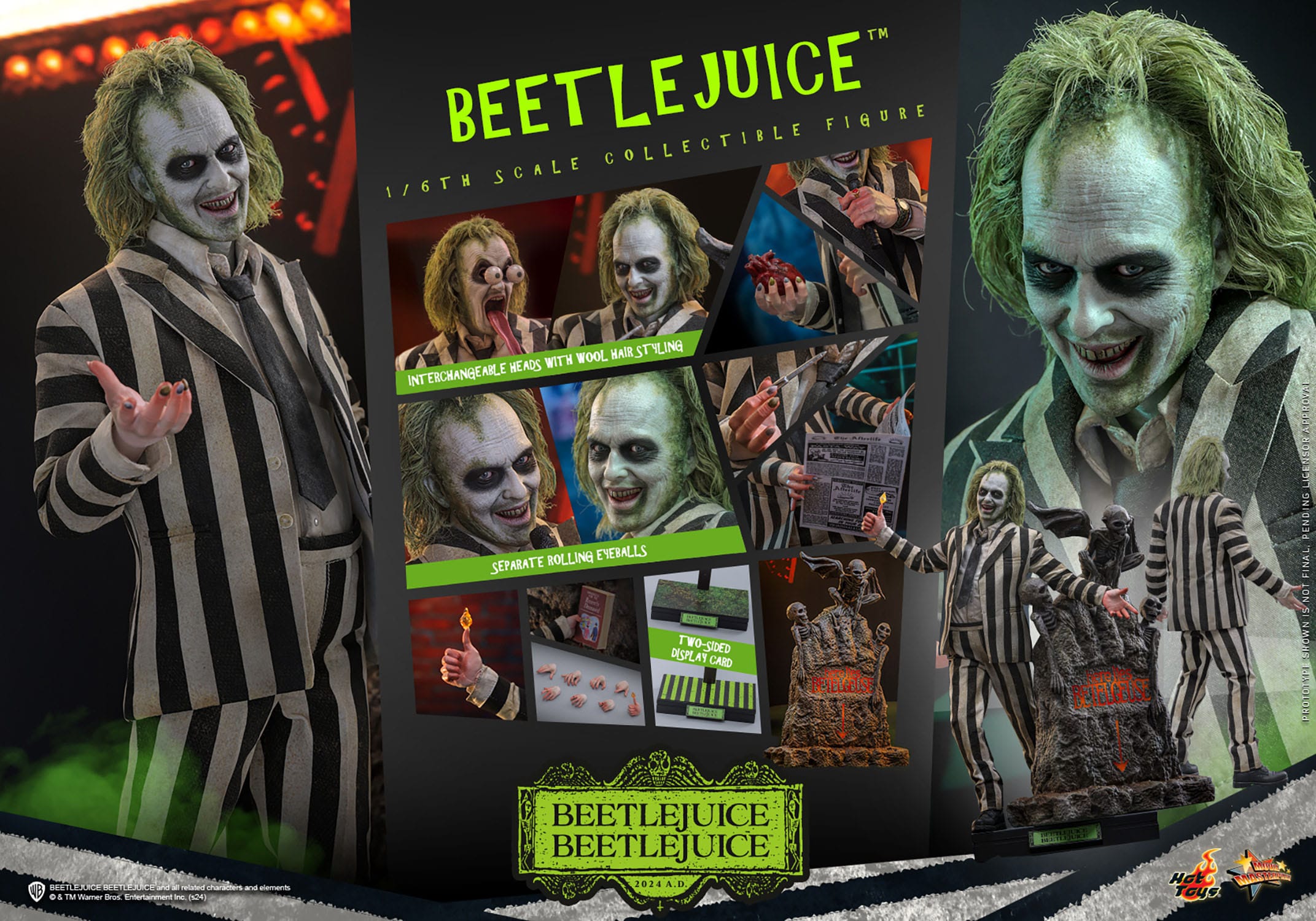 Hot Toys Beetlejuice: Movie Masterpiece Beetlejuice 30cm - Loaded Dice