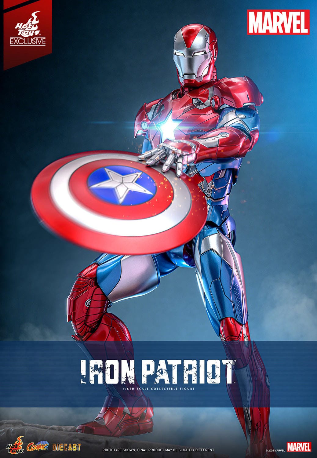 Hot Toys Marvel: Comic Masterpiece Iron Patriot 32cm - Loaded Dice