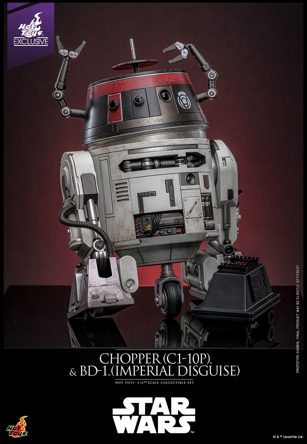 Hot Toys Star Wars: Chopper (C1-10P™) & BD-1™ (Imperial Disguise) 18cm & 8cm - Loaded Dice
