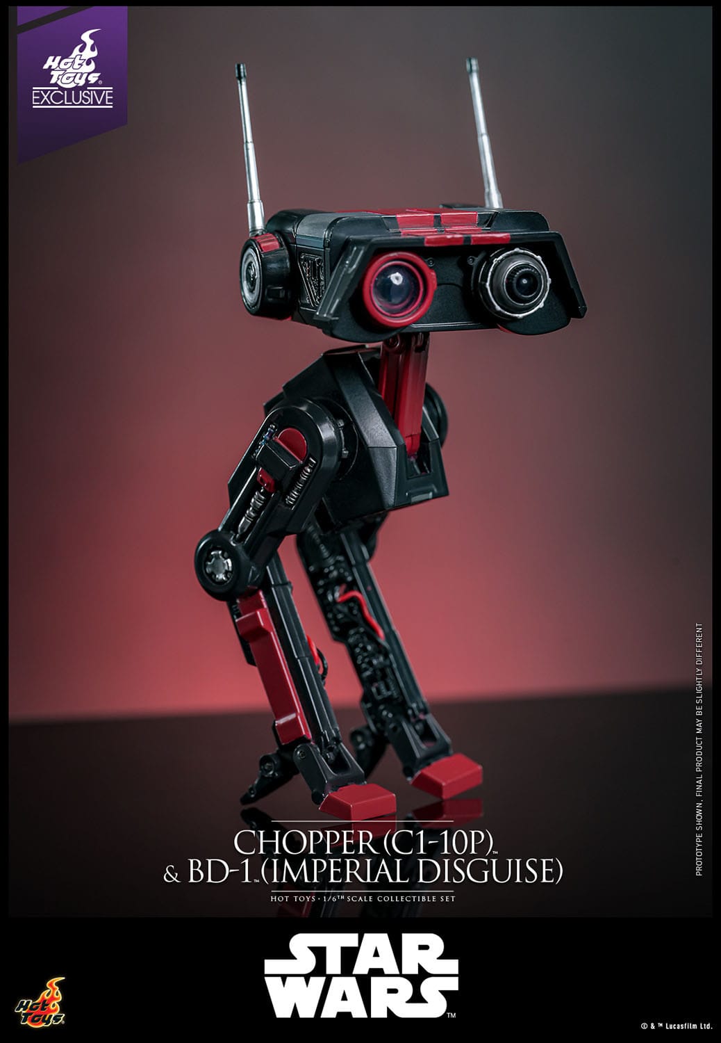 Hot Toys Star Wars: Chopper (C1-10P™) & BD-1™ (Imperial Disguise) 18cm & 8cm - Loaded Dice