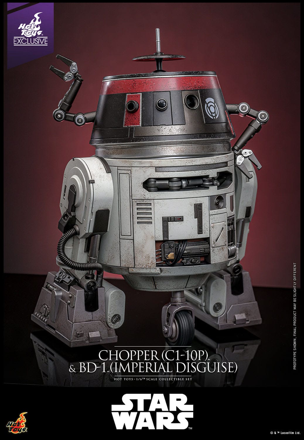 Hot Toys Star Wars: Chopper (C1-10P™) & BD-1™ (Imperial Disguise) 18cm & 8cm - Loaded Dice