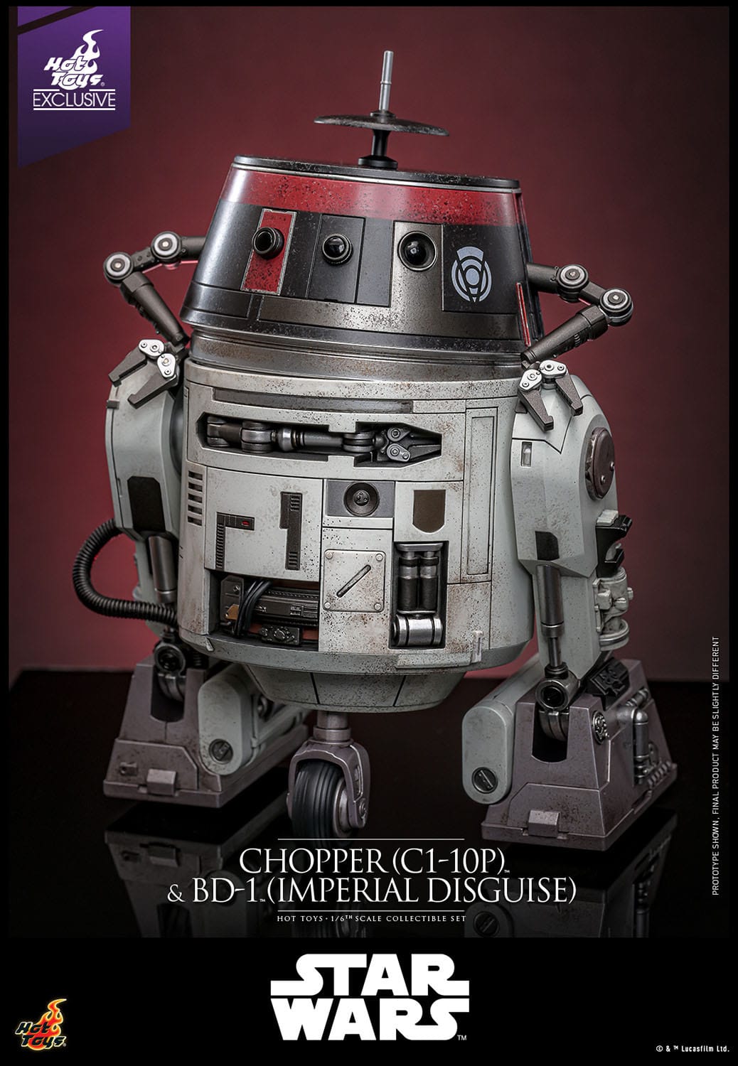 Hot Toys Star Wars: Chopper (C1-10P™) & BD-1™ (Imperial Disguise) 18cm & 8cm - Loaded Dice