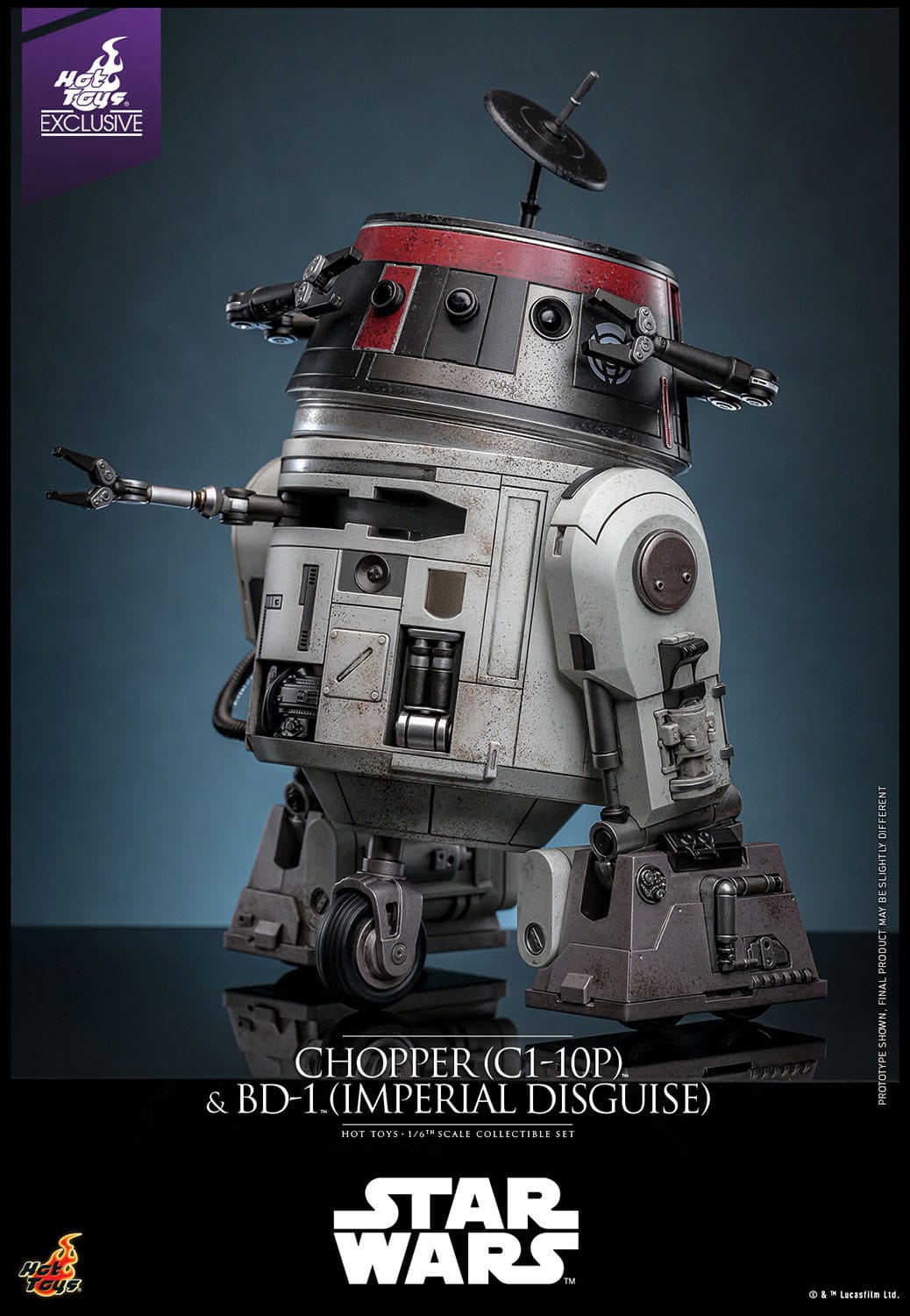Hot Toys Star Wars: Chopper (C1-10P™) & BD-1™ (Imperial Disguise) 18cm & 8cm - Loaded Dice