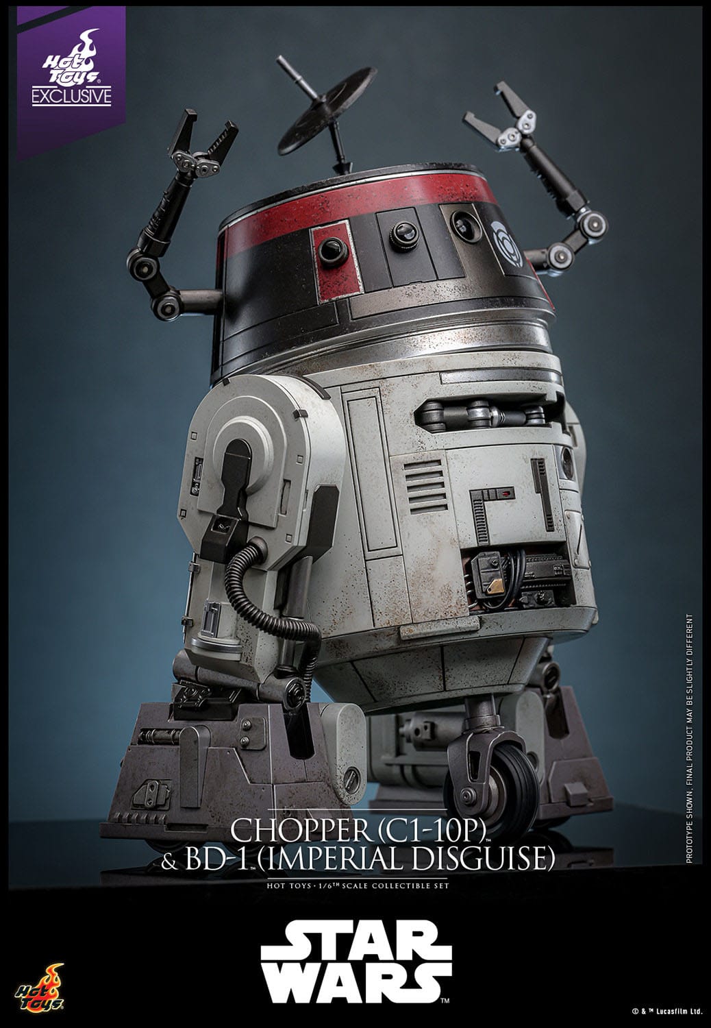 Hot Toys Star Wars: Chopper (C1-10P™) & BD-1™ (Imperial Disguise) 18cm & 8cm - Loaded Dice