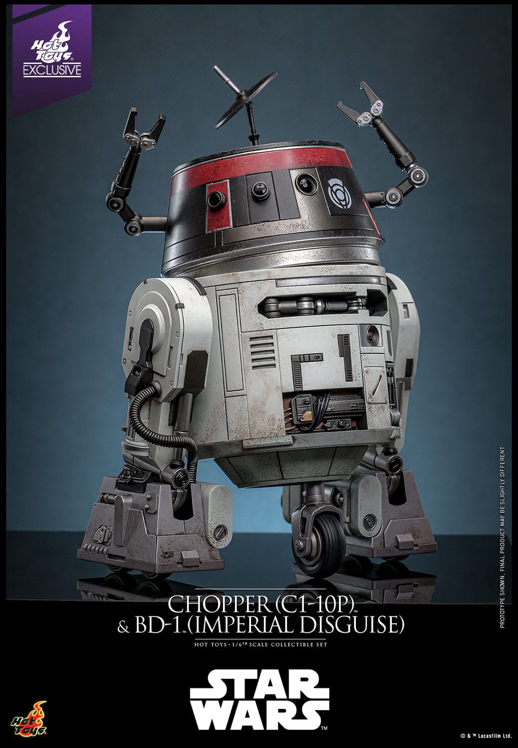 Hot Toys Star Wars: Chopper (C1-10P™) & BD-1™ (Imperial Disguise) 18cm & 8cm - Loaded Dice