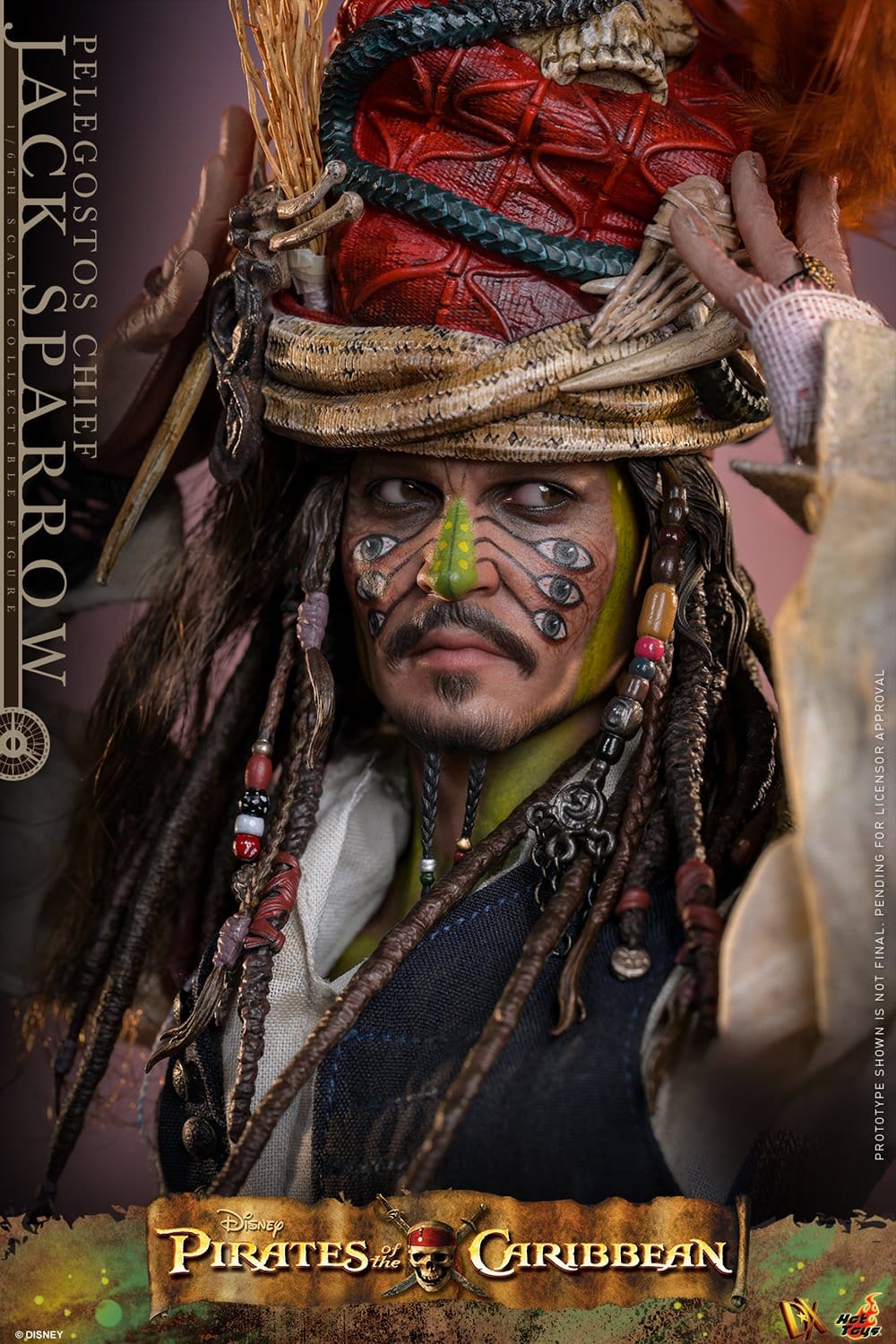 Hot Toys Pirates of the Caribbean: Dead Man's Chest Pelegostos Chief Jack Sparrow 30cm - Loaded Dice