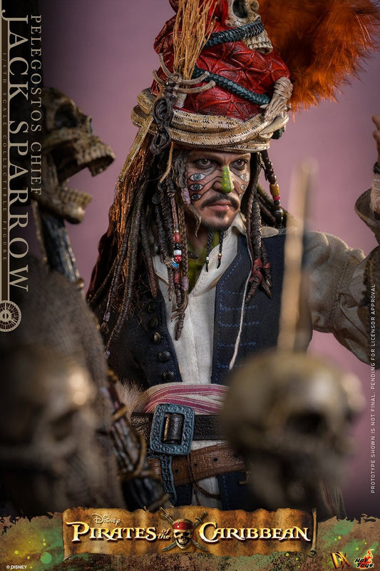 Hot Toys Pirates of the Caribbean: Dead Man's Chest Pelegostos Chief Jack Sparrow 30cm - Loaded Dice