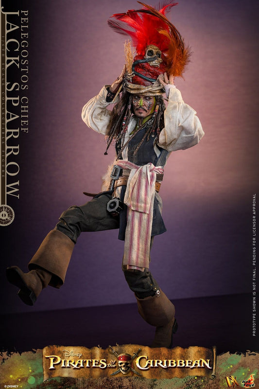 Hot Toys Pirates of the Caribbean: Dead Man's Chest Pelegostos Chief Jack Sparrow 30cm - Loaded Dice