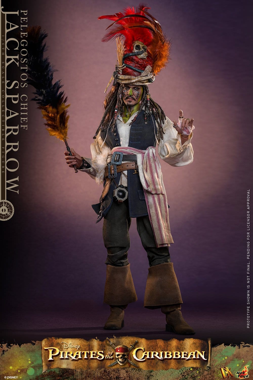 Hot Toys Pirates of the Caribbean: Dead Man's Chest Pelegostos Chief Jack Sparrow 30cm - Loaded Dice