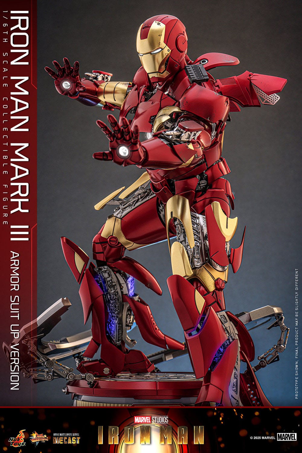 Hot Toys Iron Man: Movie Masterpiece Iron Man Mark III (Armor Suit Up Version) 32cm - Loaded Dice
