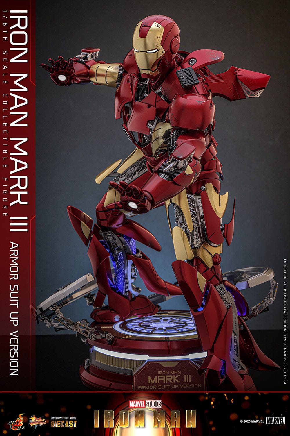 Hot Toys Iron Man: Movie Masterpiece Iron Man Mark III (Armor Suit Up Version) 32cm - Loaded Dice