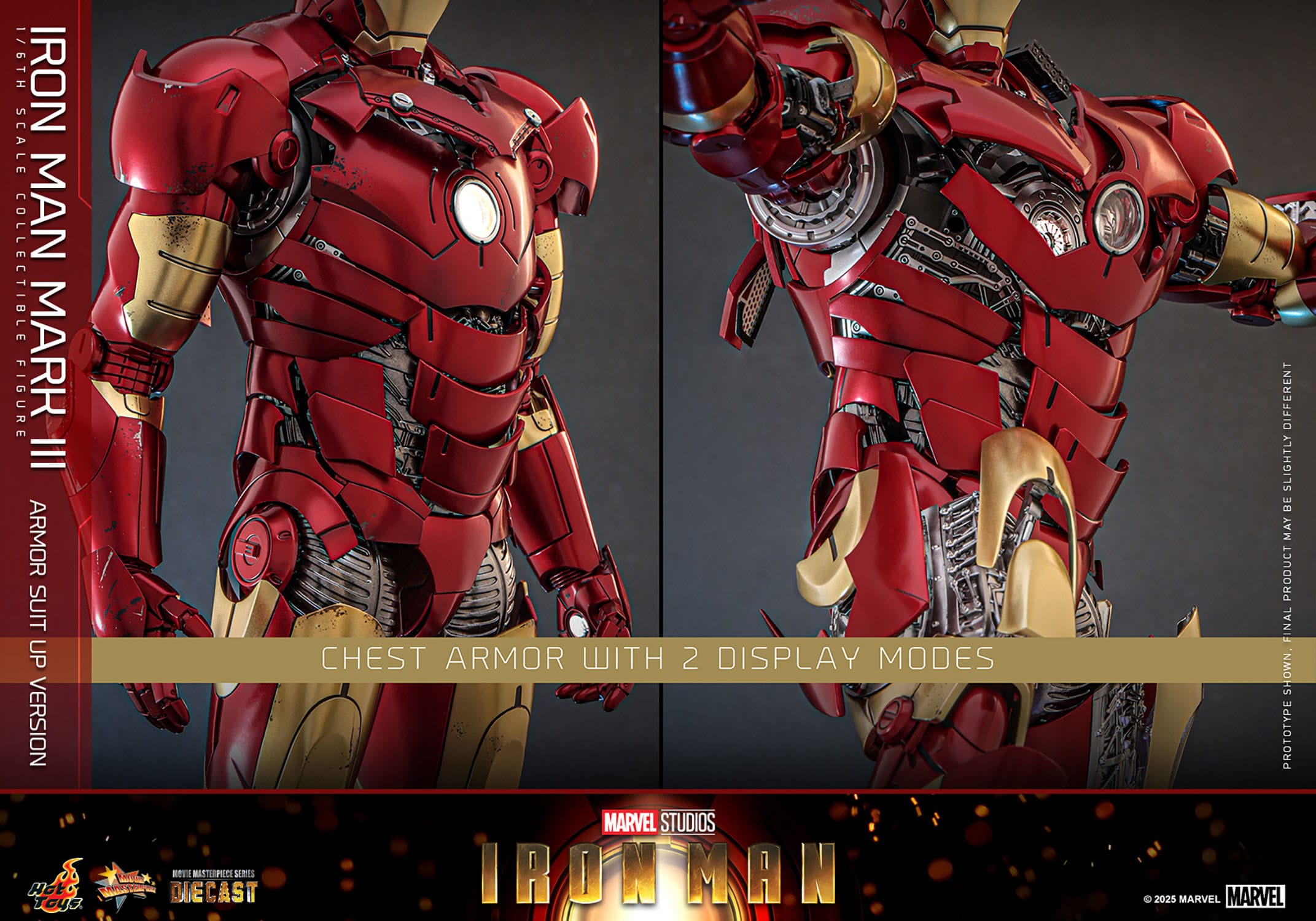 Hot Toys Iron Man: Movie Masterpiece Iron Man Mark III (Armor Suit Up Version) 32cm - Loaded Dice