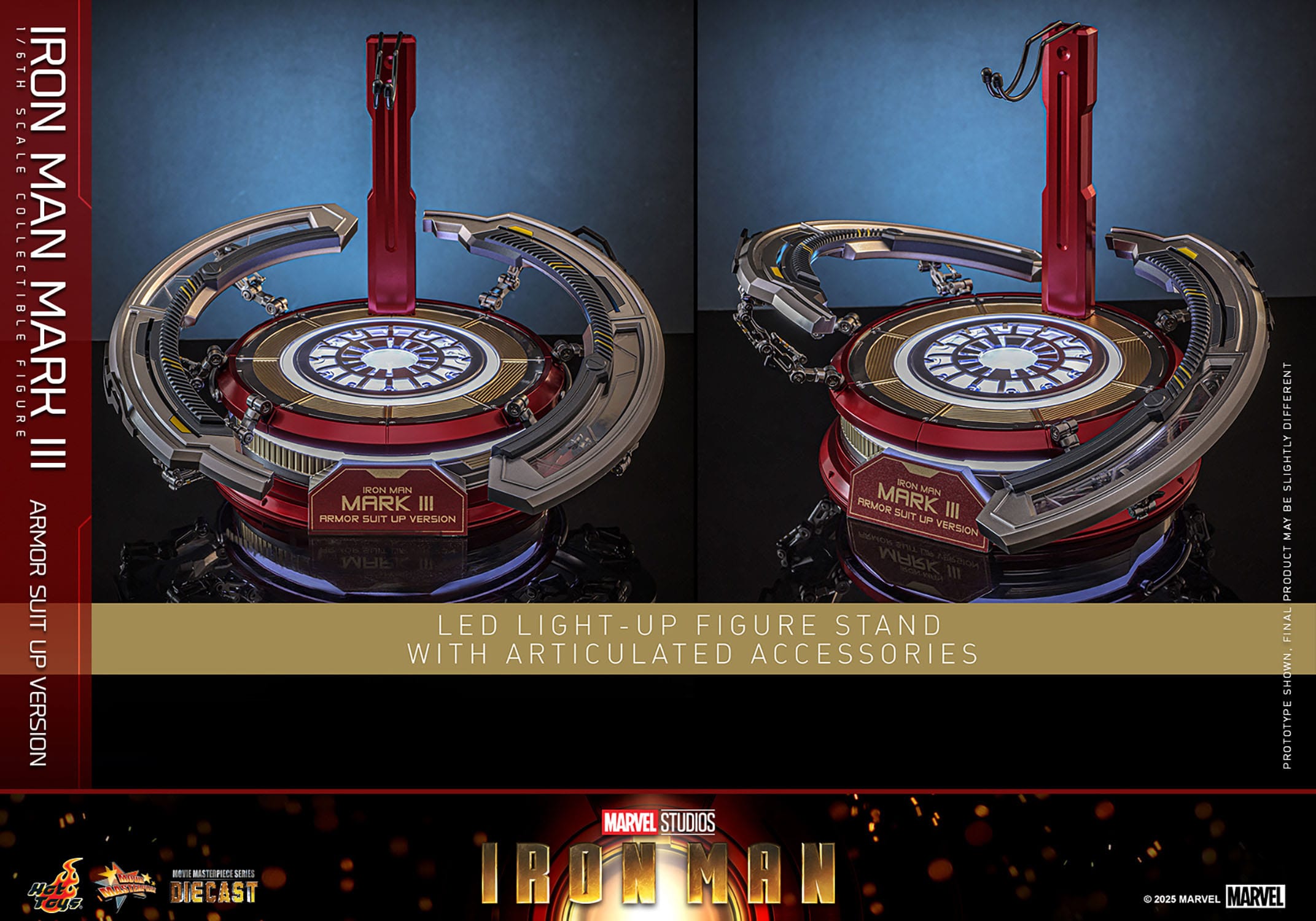 Hot Toys Iron Man: Movie Masterpiece Iron Man Mark III (Armor Suit Up Version) 32cm - Loaded Dice