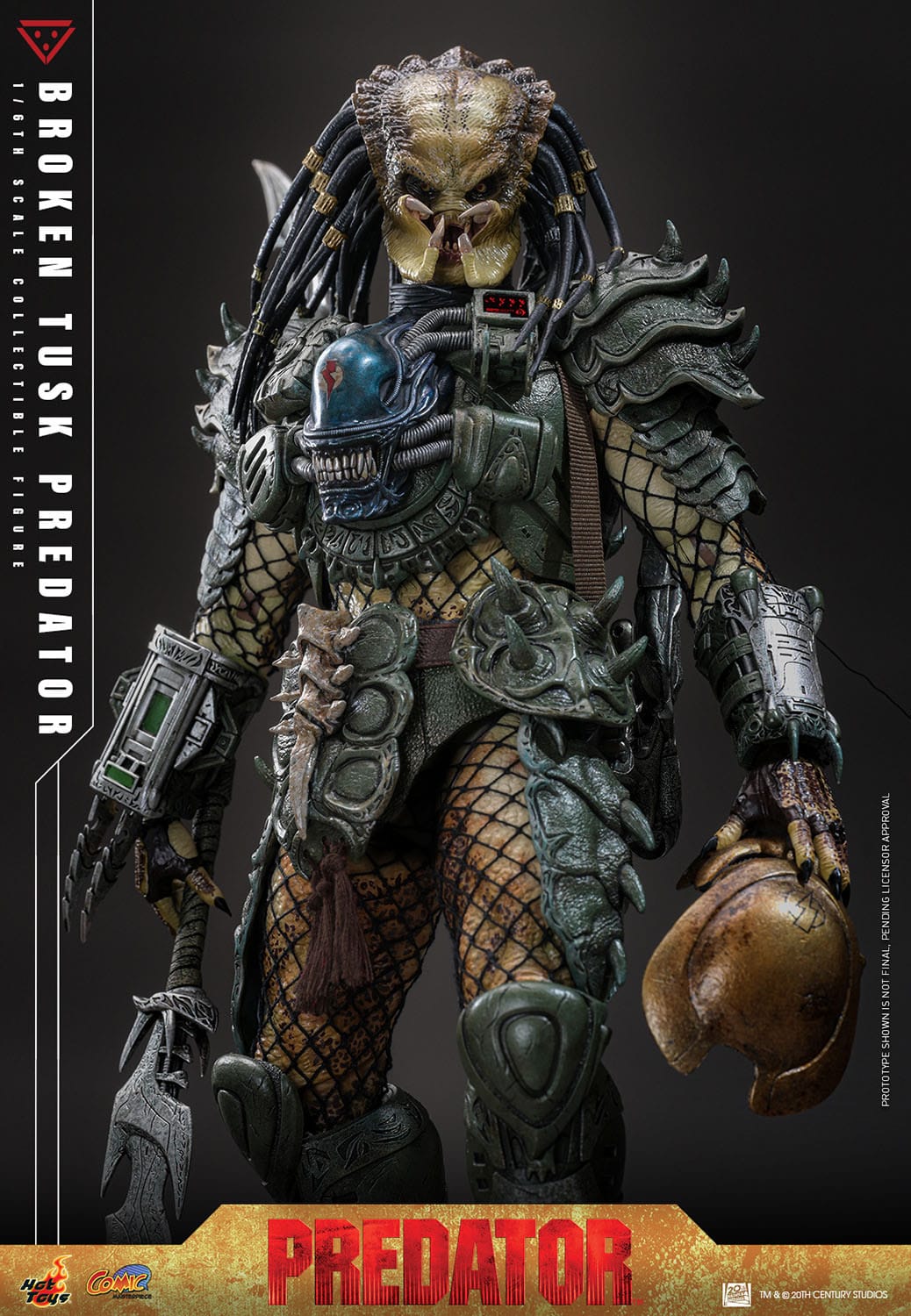Hot Toy Alien vs. Predator: Comic Masterpiece Broken Tusk Predator 35cm - Loaded Dice