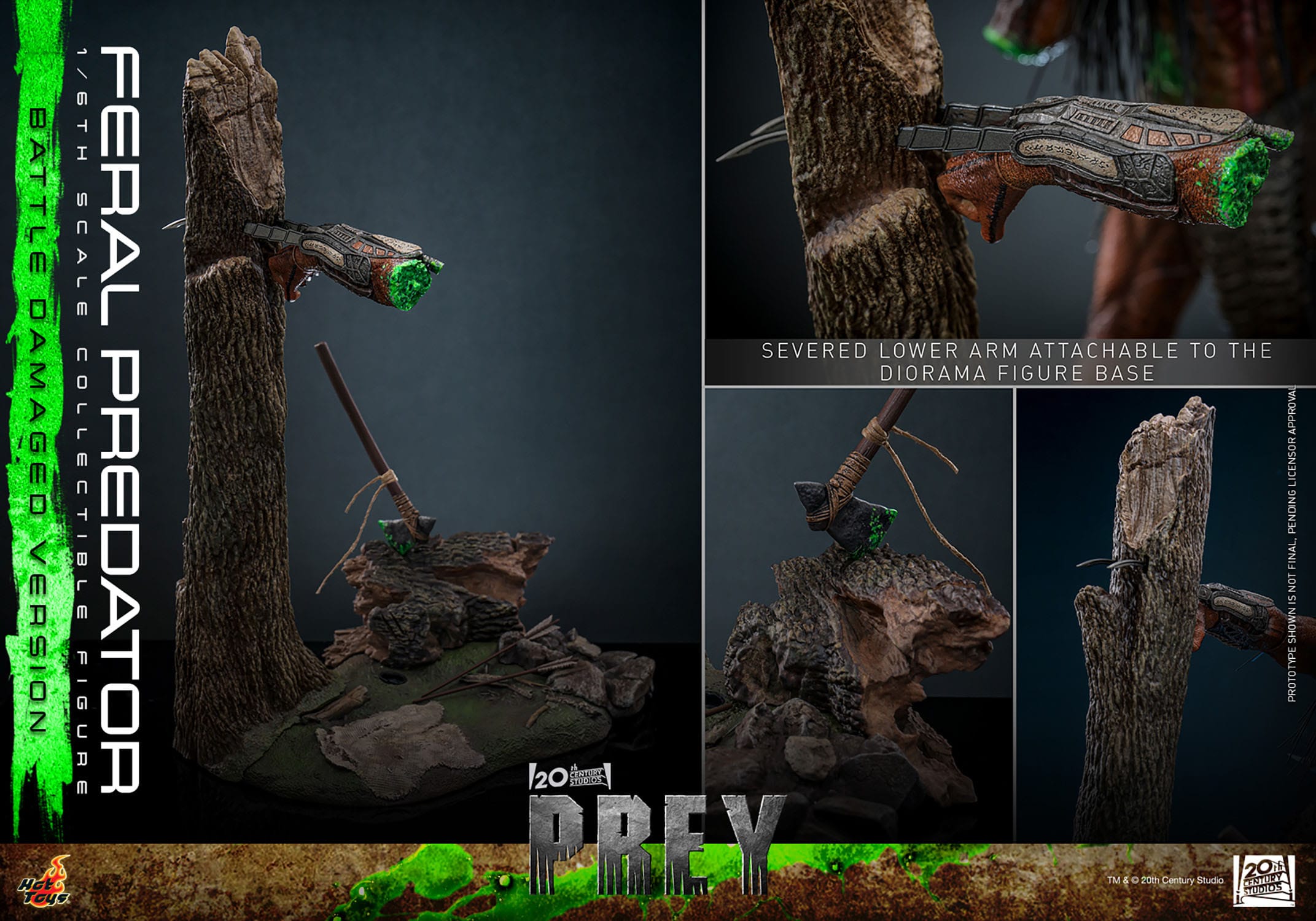 Hot Toys Prey: Feral Predator (Battle Damaged Version) 37cm - Loaded Dice