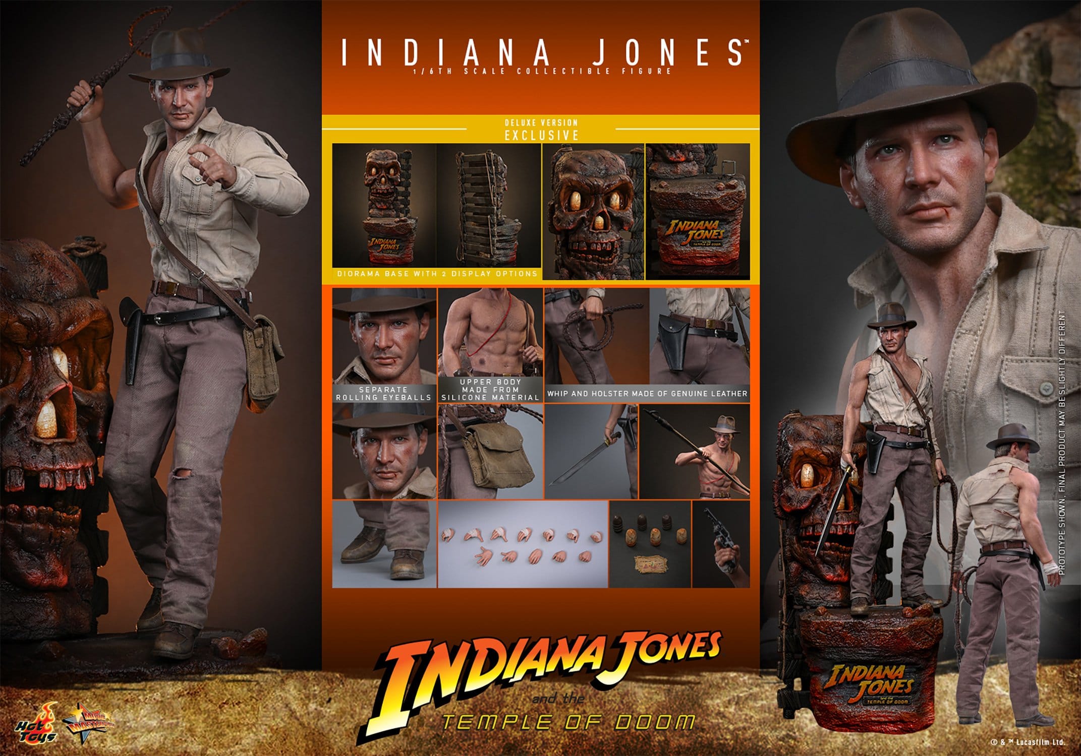 Hot Toys Indiana Jones: Movie Masterpiece Indiana Jones (Deluxe Version) 30cm - Loaded Dice