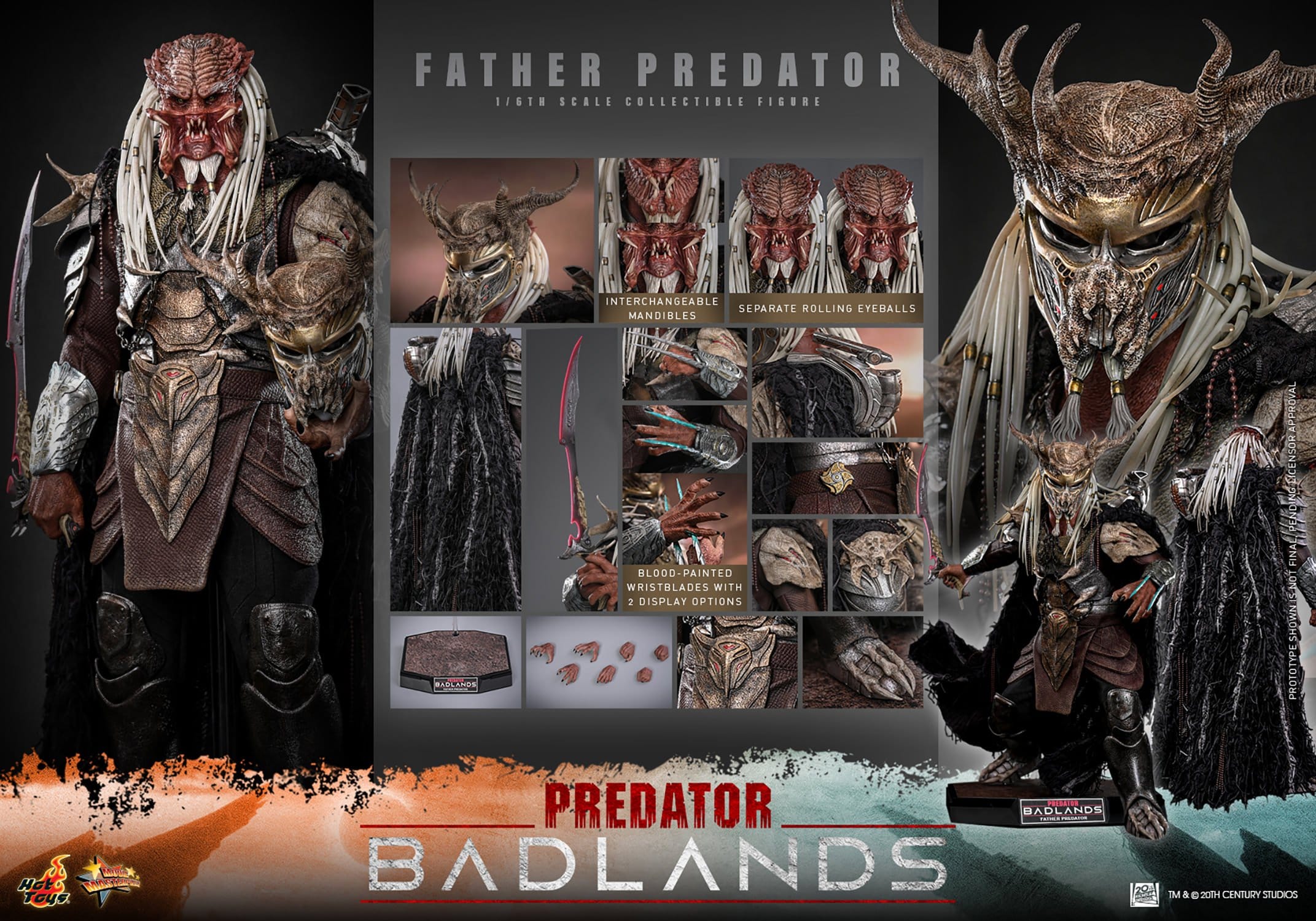 Hot Toys Predator: Badlands Movie Masterpiece Njohrr 36cm - Loaded Dice