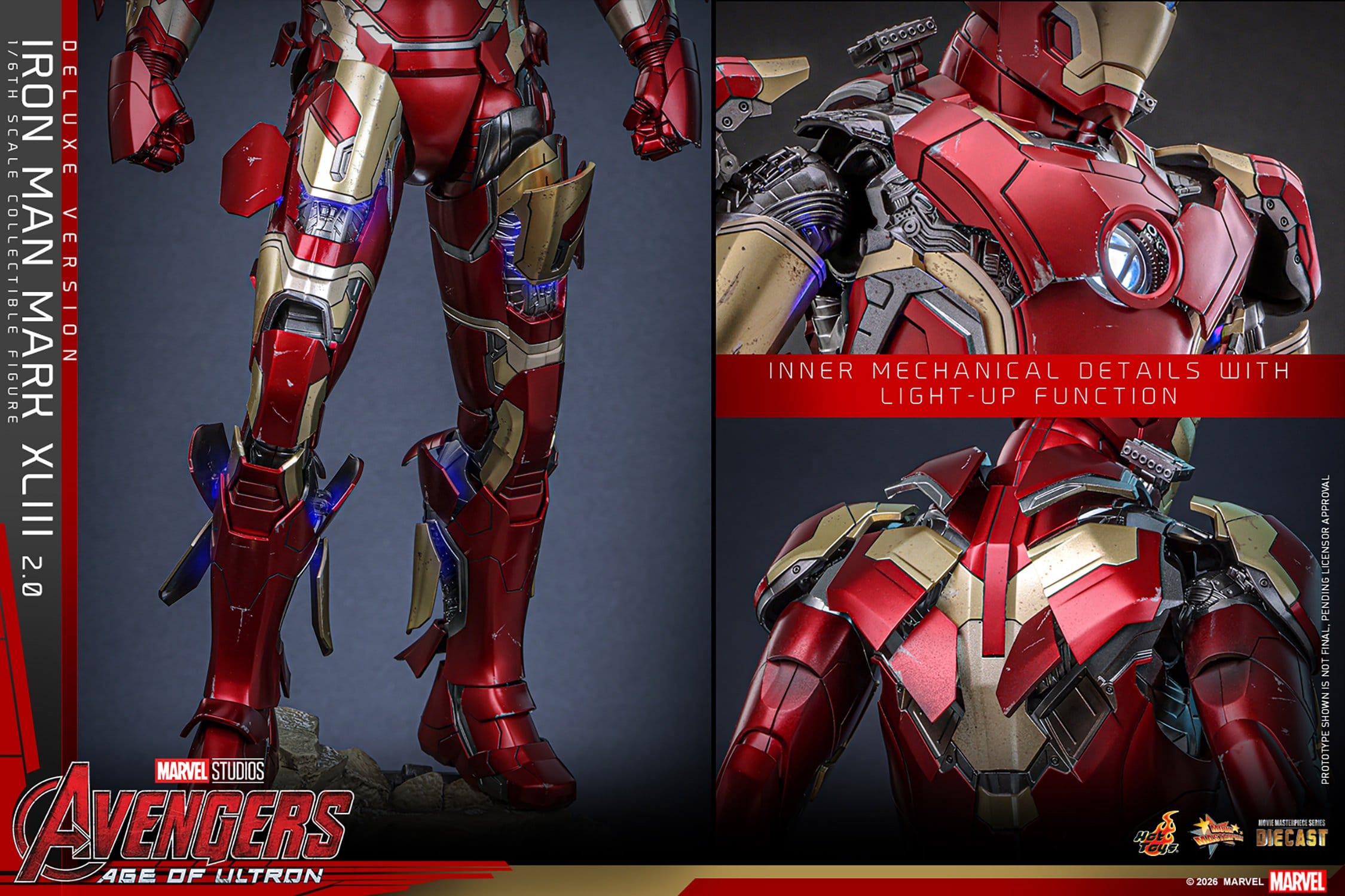 Hot Toys Iron Man: Age of Ultron Movie Masterpiece Iron Man Mark XLIII (2.0) (Deluxe Version) 32cm - Loaded Dice
