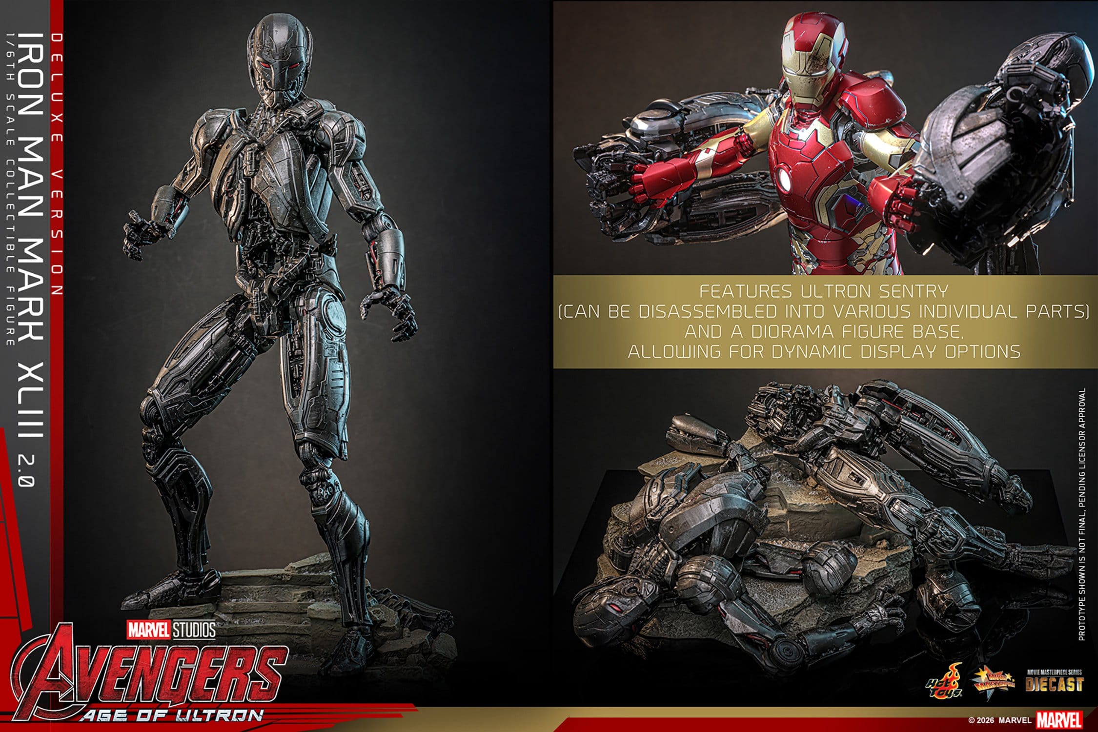 Hot Toys Iron Man: Age of Ultron Movie Masterpiece Iron Man Mark XLIII (2.0) (Deluxe Version) 32cm - Loaded Dice