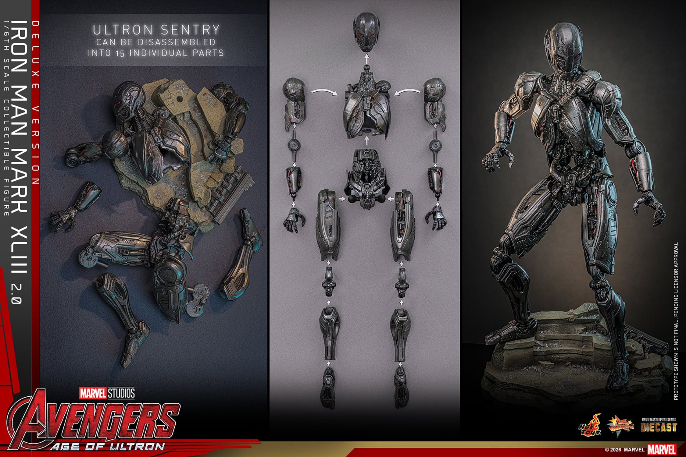 Hot Toys Iron Man: Age of Ultron Movie Masterpiece Iron Man Mark XLIII (2.0) (Deluxe Version) 32cm - Loaded Dice