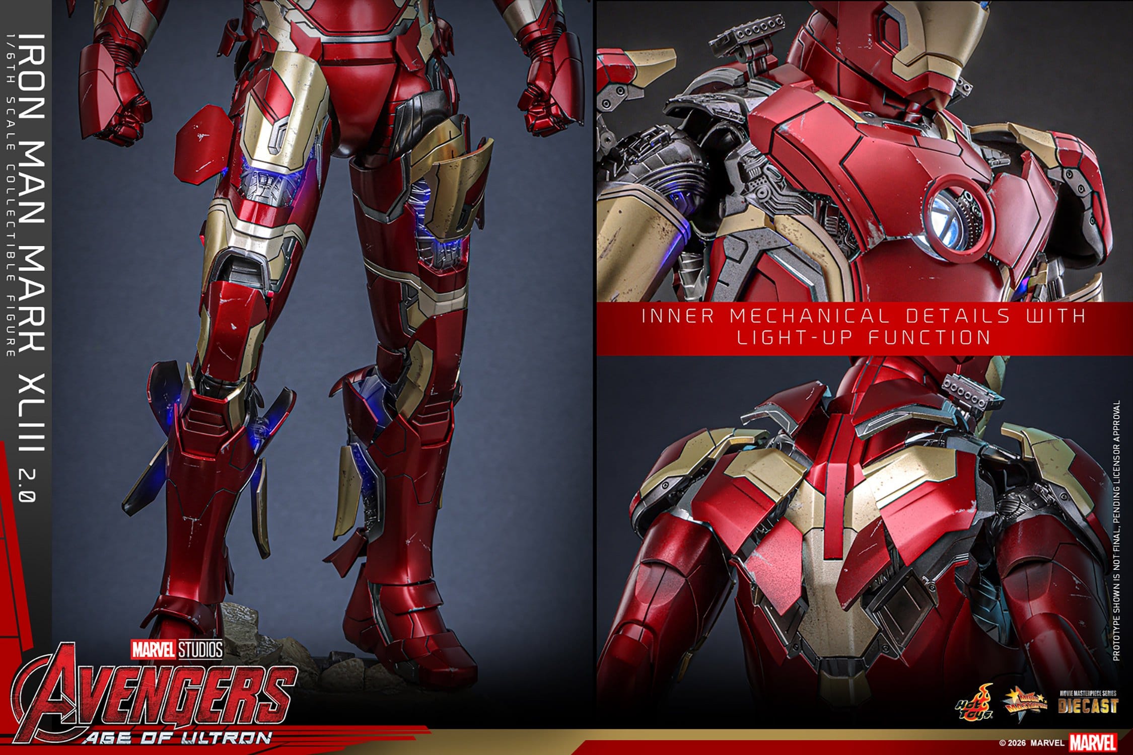 Hot Toys Iron Man: Age of Ultron Movie Masterpiece Iron Man Mark XLIII (2.0) 32cm - Loaded Dice