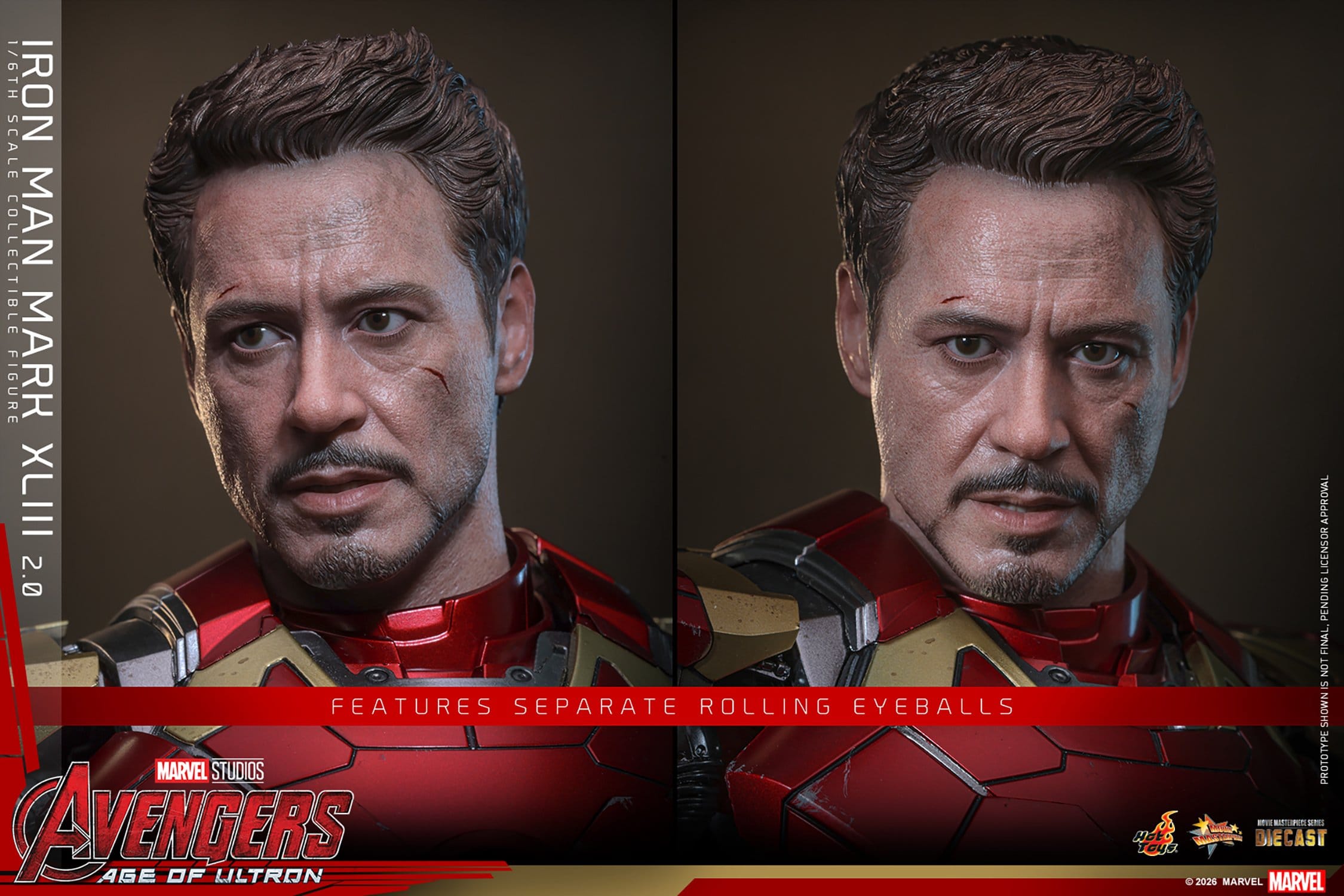 Hot Toys Iron Man: Age of Ultron Movie Masterpiece Iron Man Mark XLIII (2.0) 32cm - Loaded Dice