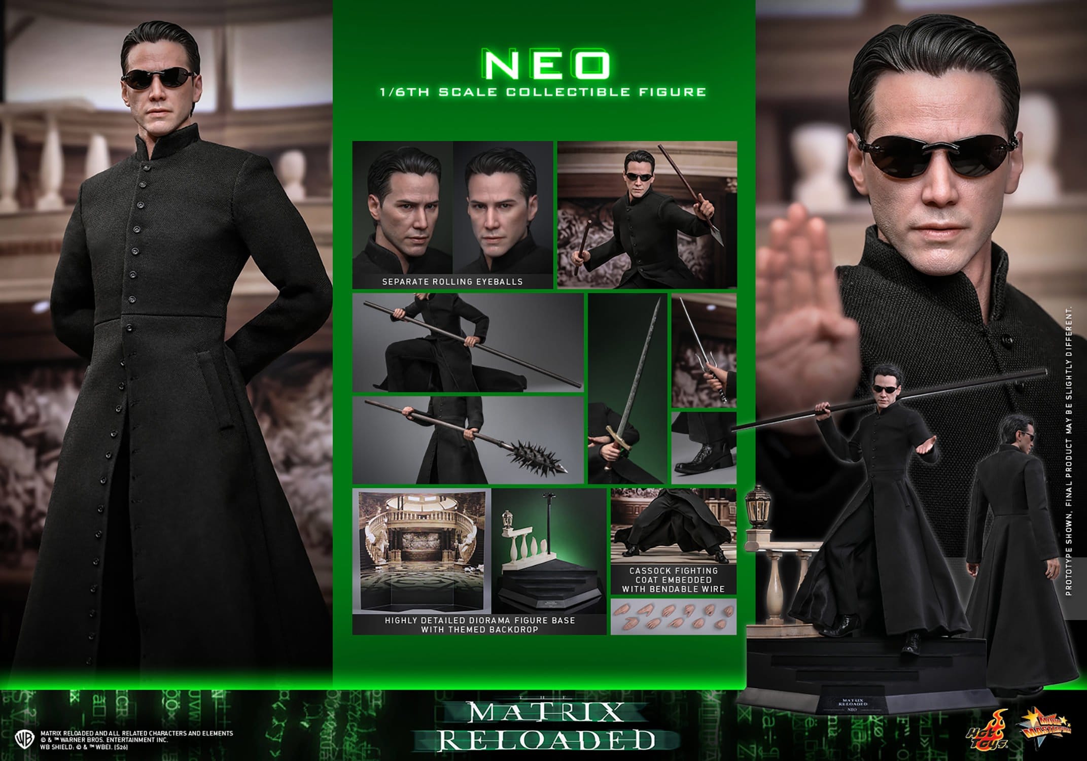 Hot Toys Matrix: Movie Masterpiece Neo 31cm - Loaded Dice