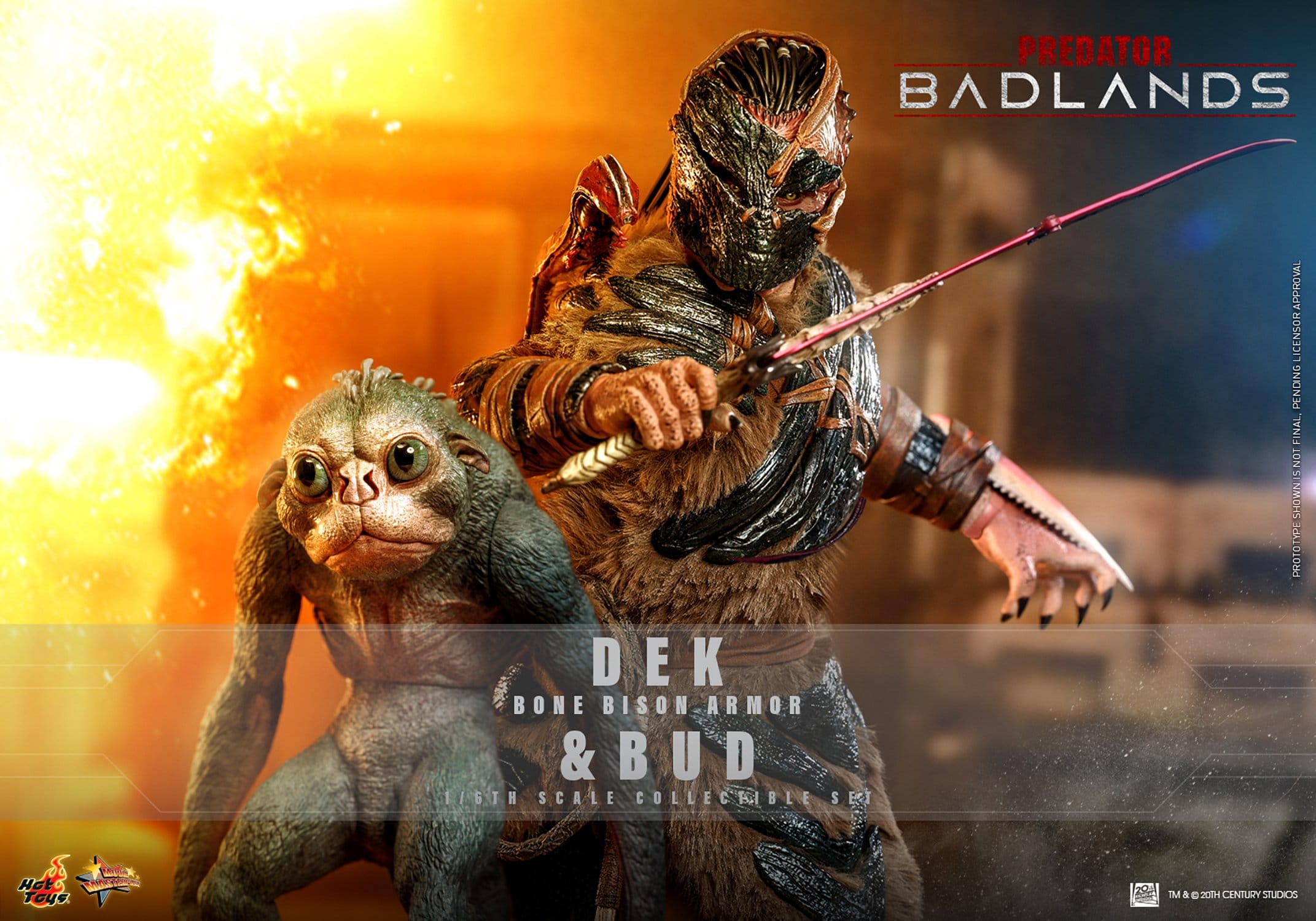 Hot Toys Predator: Badlands Masterpiece 2-Pack 1/6 Dek (Bone Bison Armor) and Bud 31cm - Loaded Dice