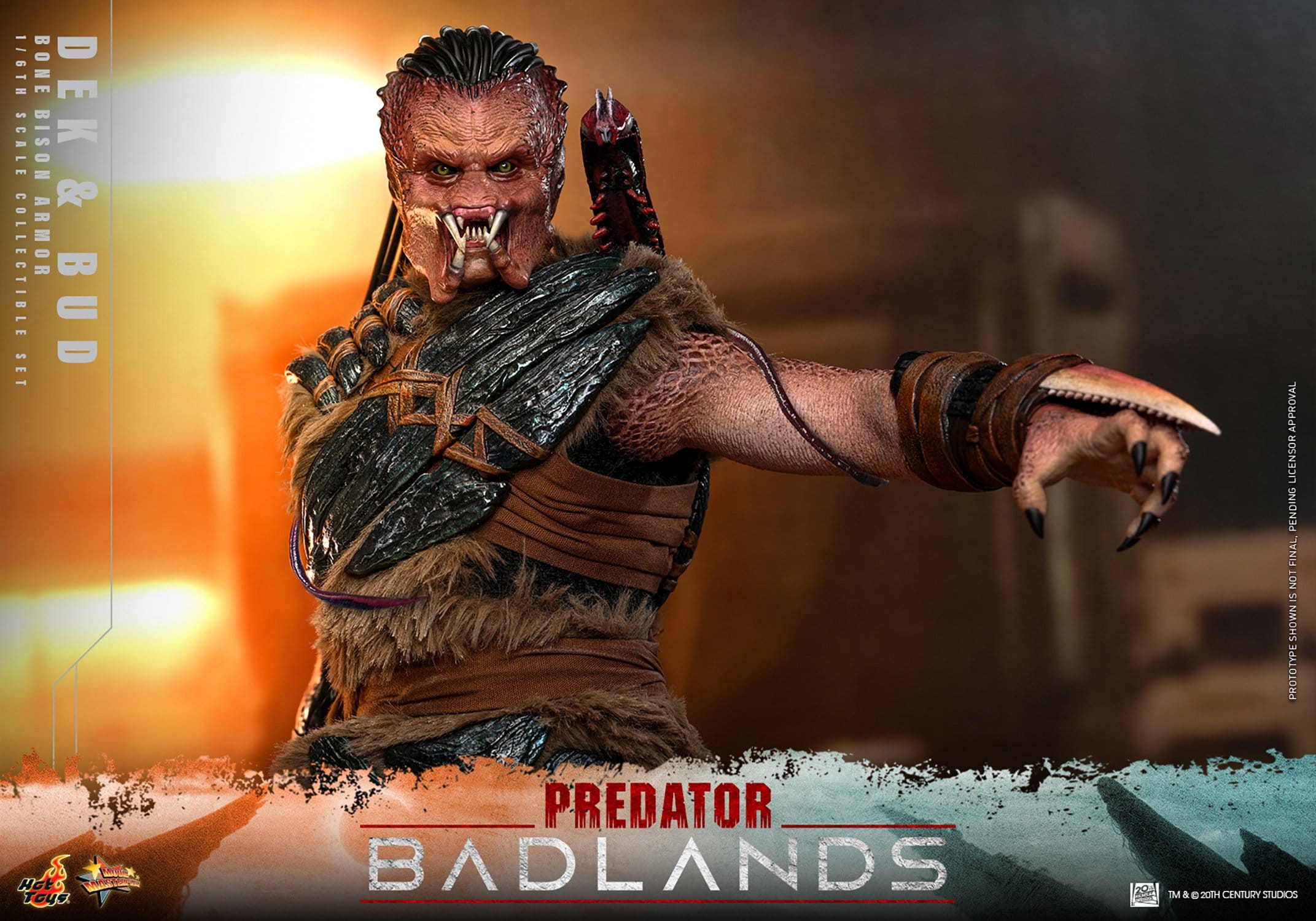 Hot Toys Predator: Badlands Masterpiece 2-Pack 1/6 Dek (Bone Bison Armor) and Bud 31cm - Loaded Dice