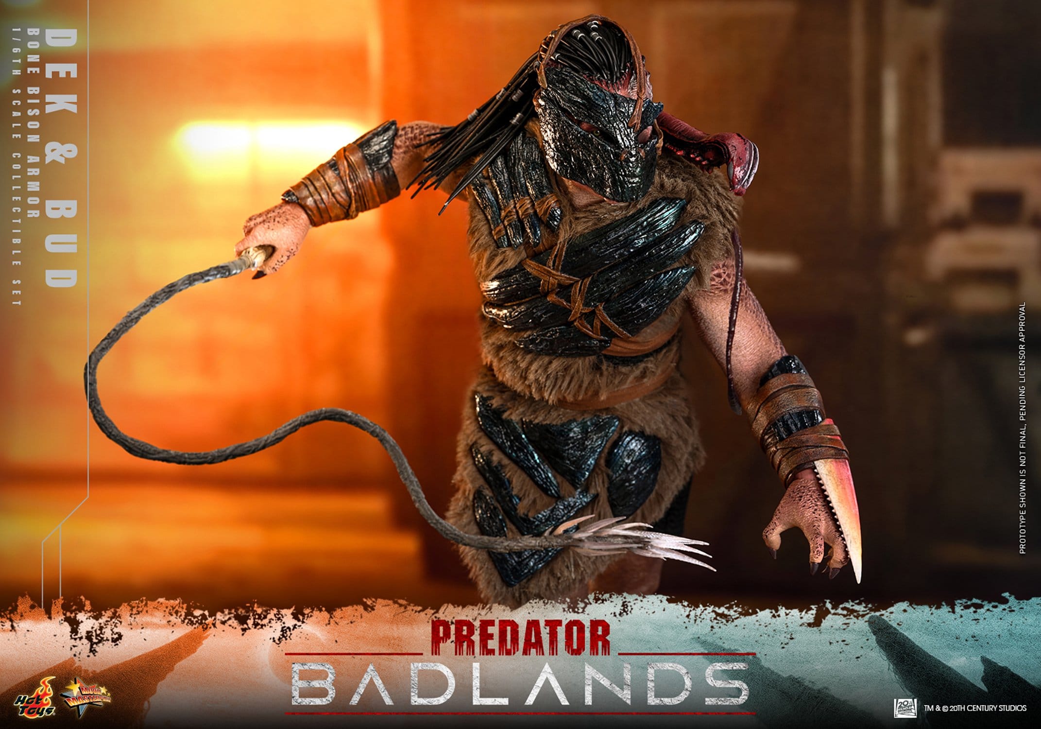 Hot Toys Predator: Badlands Masterpiece 2-Pack 1/6 Dek (Bone Bison Armor) and Bud 31cm - Loaded Dice