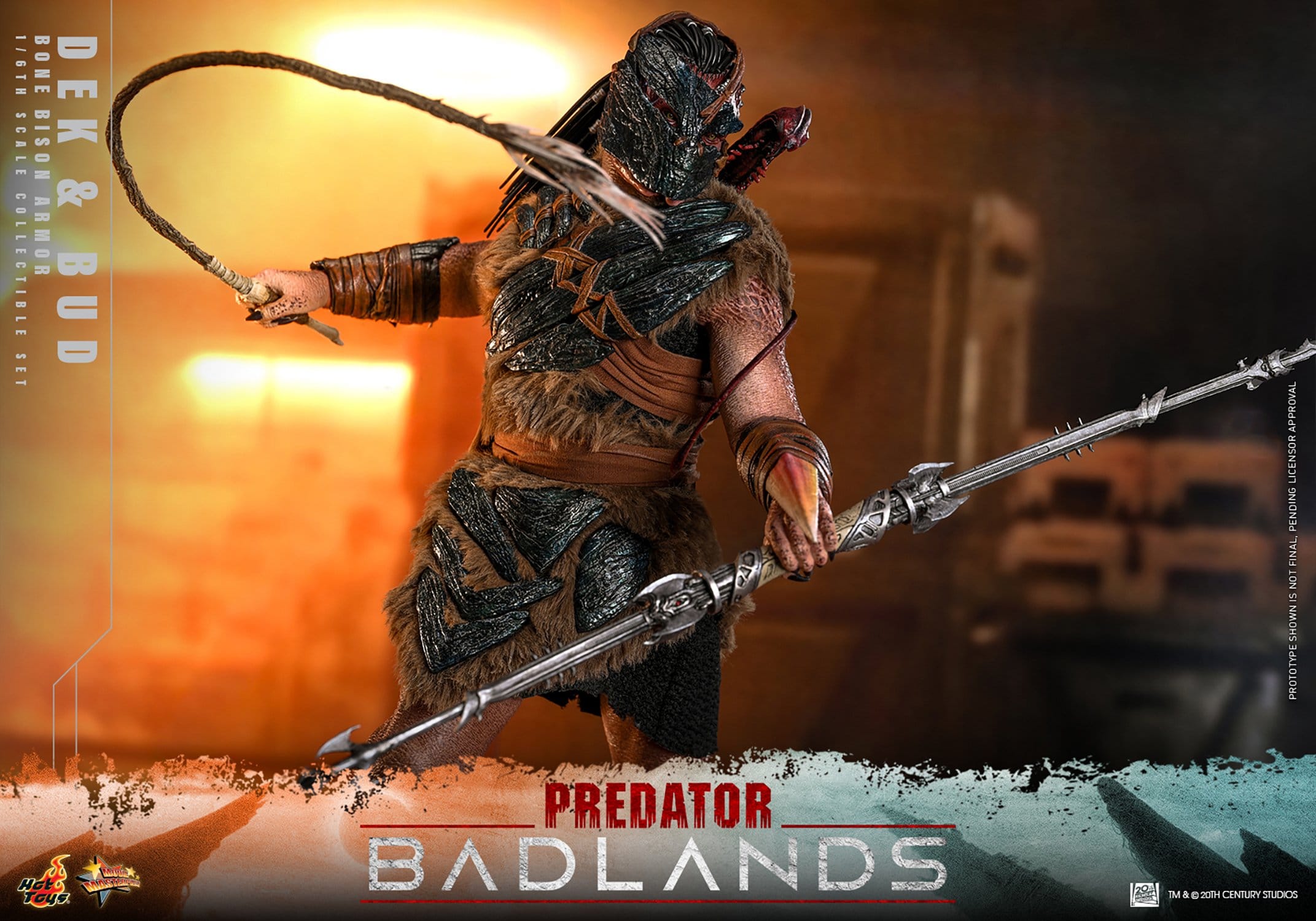 Hot Toys Predator: Badlands Masterpiece 2-Pack 1/6 Dek (Bone Bison Armor) and Bud 31cm - Loaded Dice