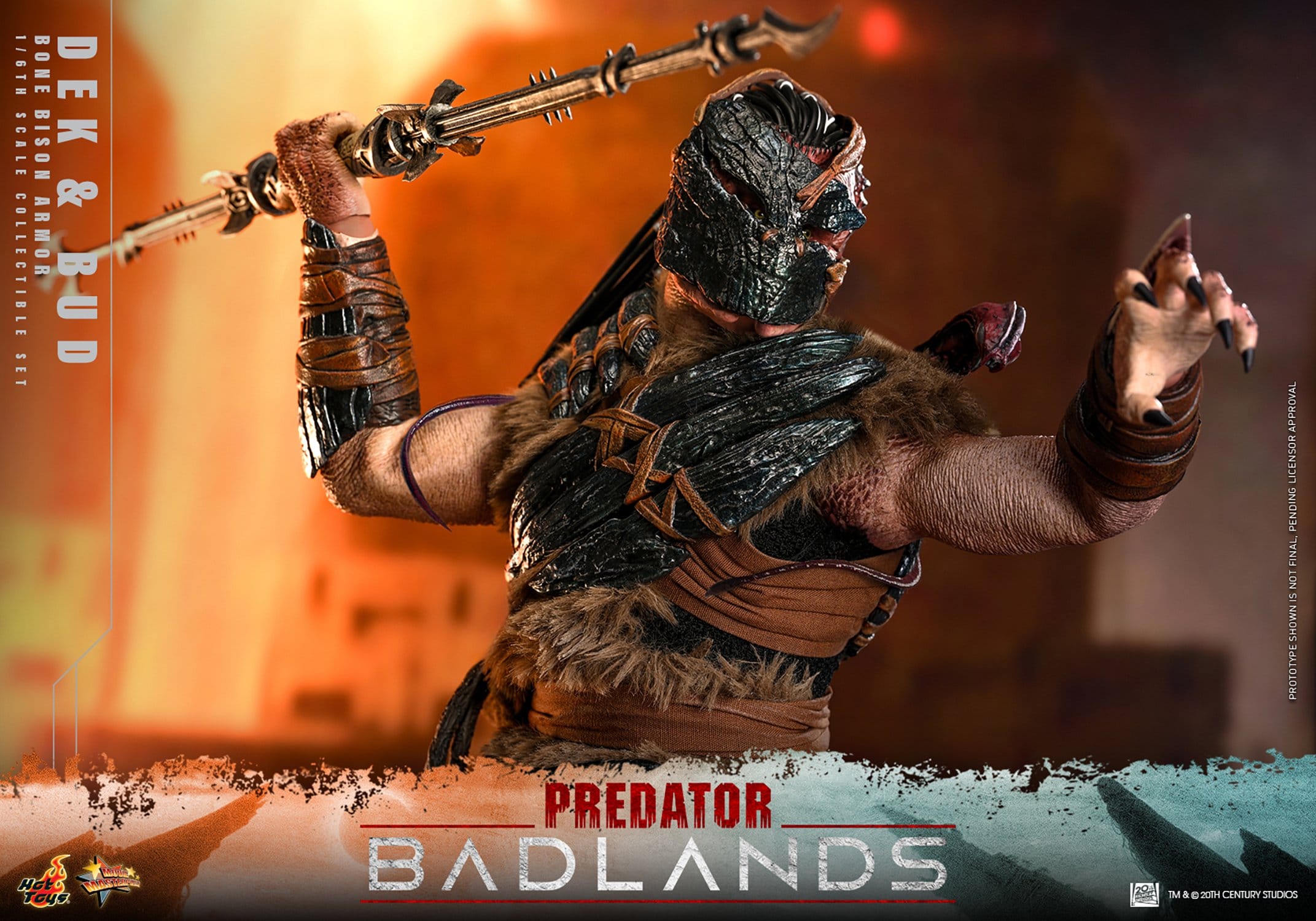 Hot Toys Predator: Badlands Masterpiece 2-Pack 1/6 Dek (Bone Bison Armor) and Bud 31cm - Loaded Dice