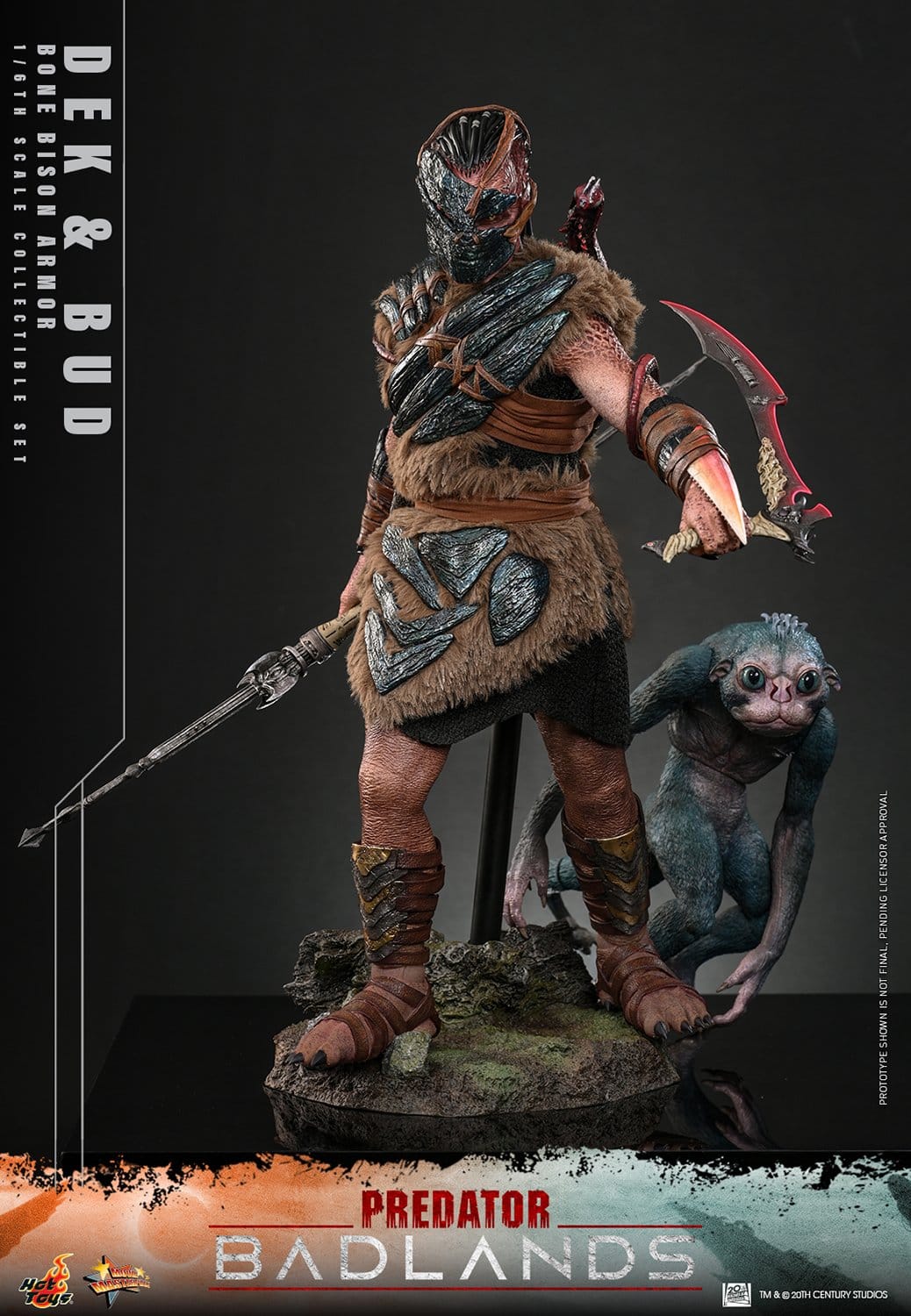 Hot Toys Predator: Badlands Masterpiece 2-Pack 1/6 Dek (Bone Bison Armor) and Bud 31cm - Loaded Dice