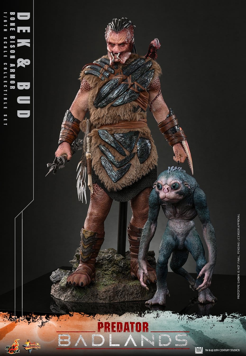 Hot Toys Predator: Badlands Masterpiece 2-Pack 1/6 Dek (Bone Bison Armor) and Bud 31cm - Loaded Dice