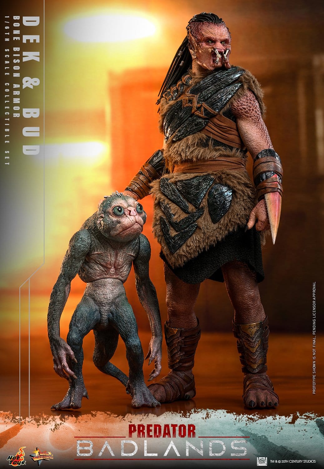 Hot Toys Predator: Badlands Masterpiece 2-Pack 1/6 Dek (Bone Bison Armor) and Bud 31cm - Loaded Dice