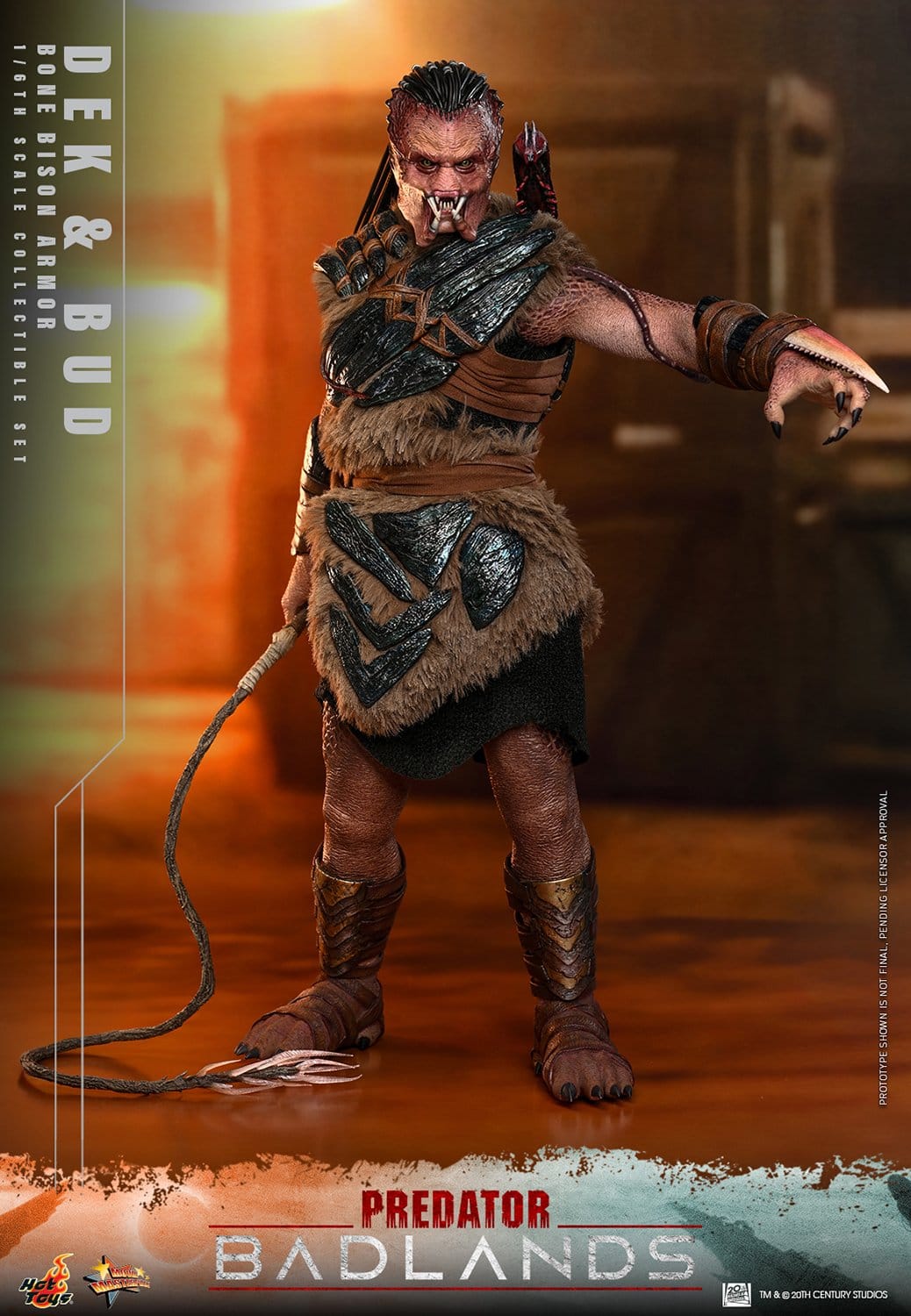 Hot Toys Predator: Badlands Masterpiece 2-Pack 1/6 Dek (Bone Bison Armor) and Bud 31cm - Loaded Dice