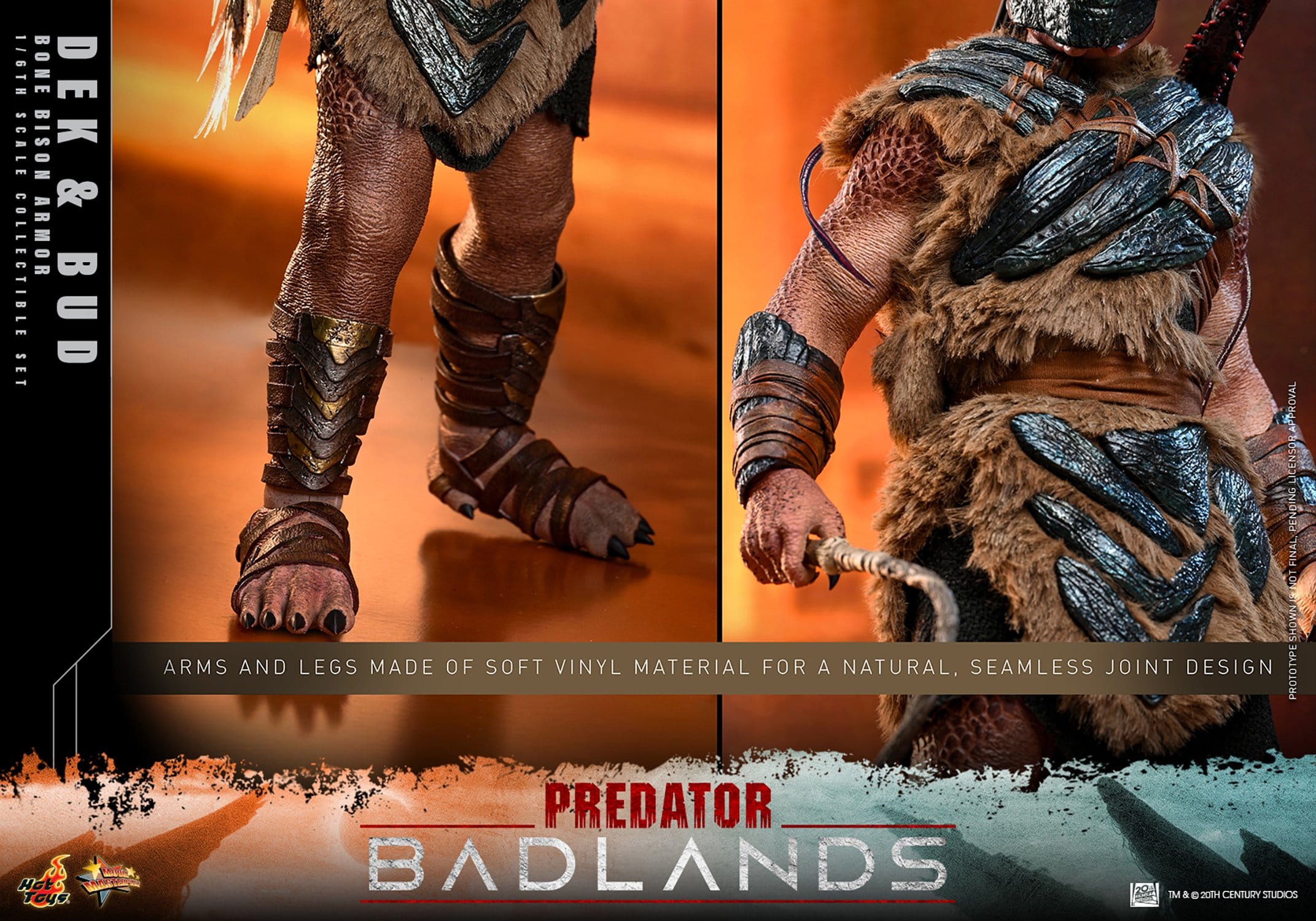 Hot Toys Predator: Badlands Masterpiece 2-Pack 1/6 Dek (Bone Bison Armor) and Bud 31cm - Loaded Dice
