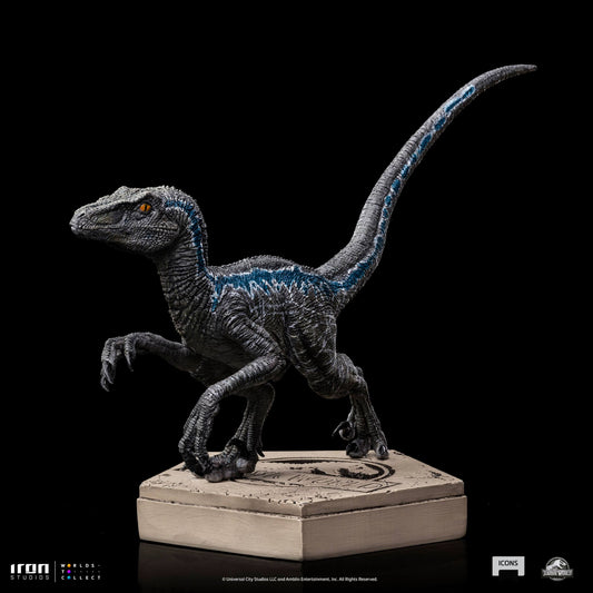Jurassic World Icons Statue Velociraptor Blue 9 cm - Loaded Dice