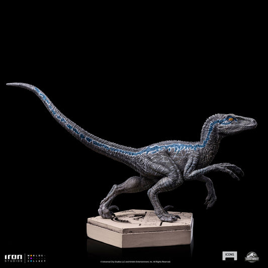Jurassic World Icons Statue Velociraptor Blue 9 cm - Loaded Dice