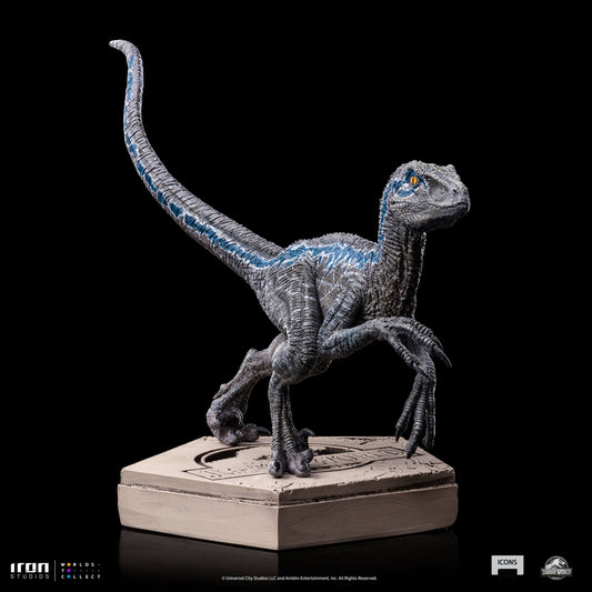 Jurassic World Icons Statue Velociraptor Blue 9 cm - Loaded Dice