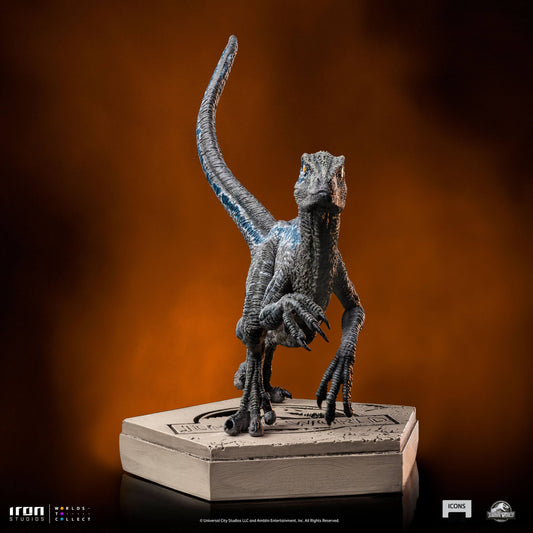 Jurassic World Icons Statue Velociraptor Blue 9 cm - Loaded Dice